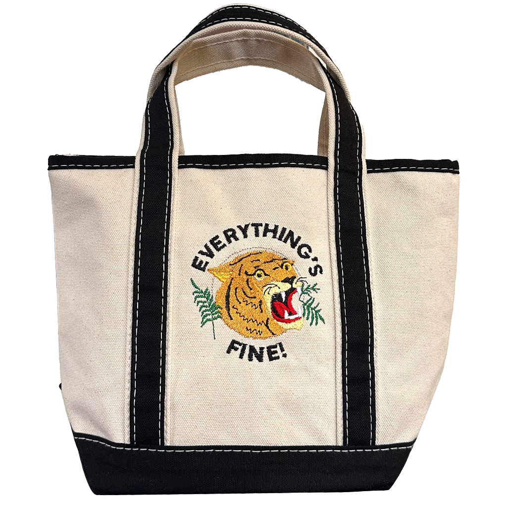 Patch Ya Later- Everything’s Fine! mini Canvas Tote Bag Vintage Inspired