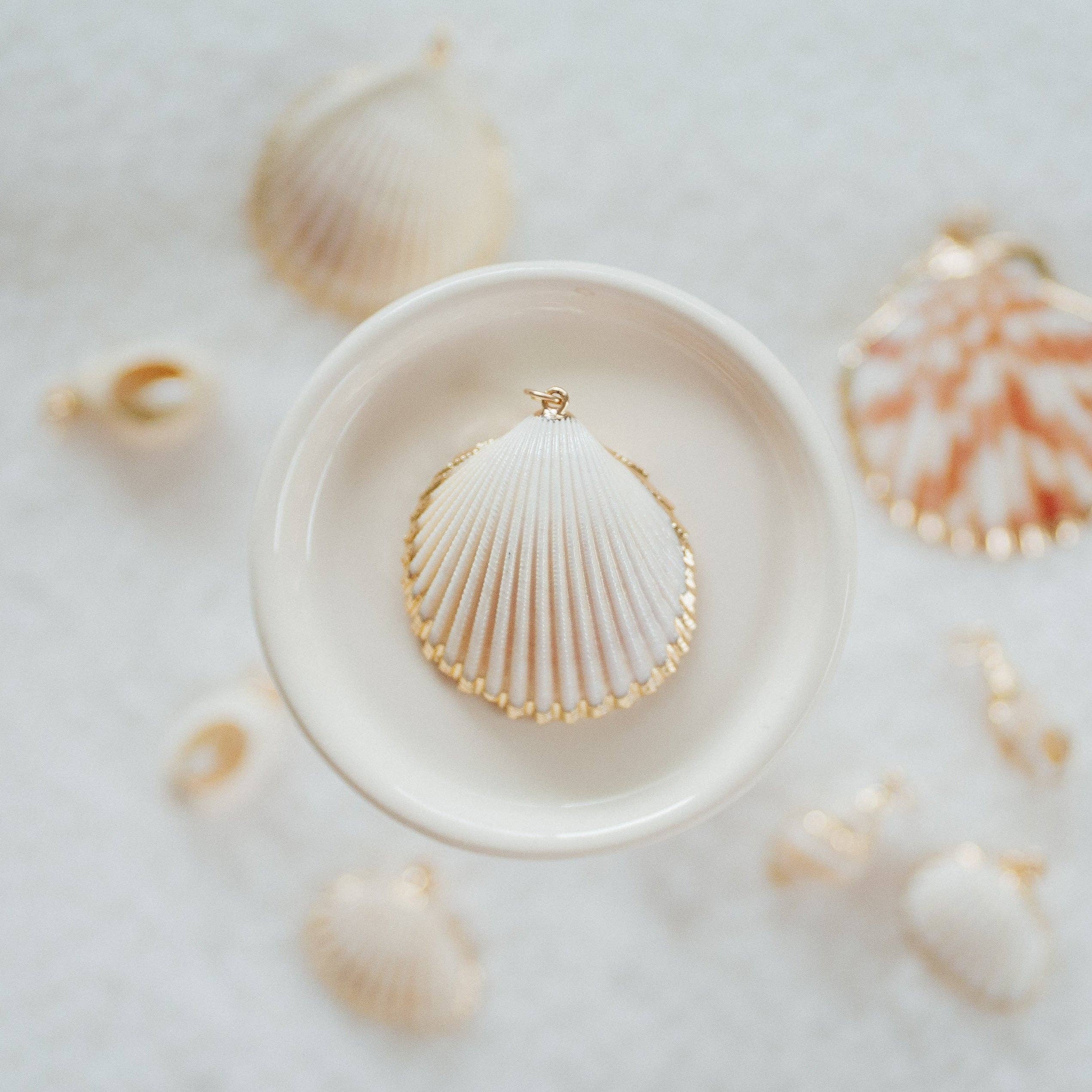 Reva Grey- Seashell Charms: Small White
