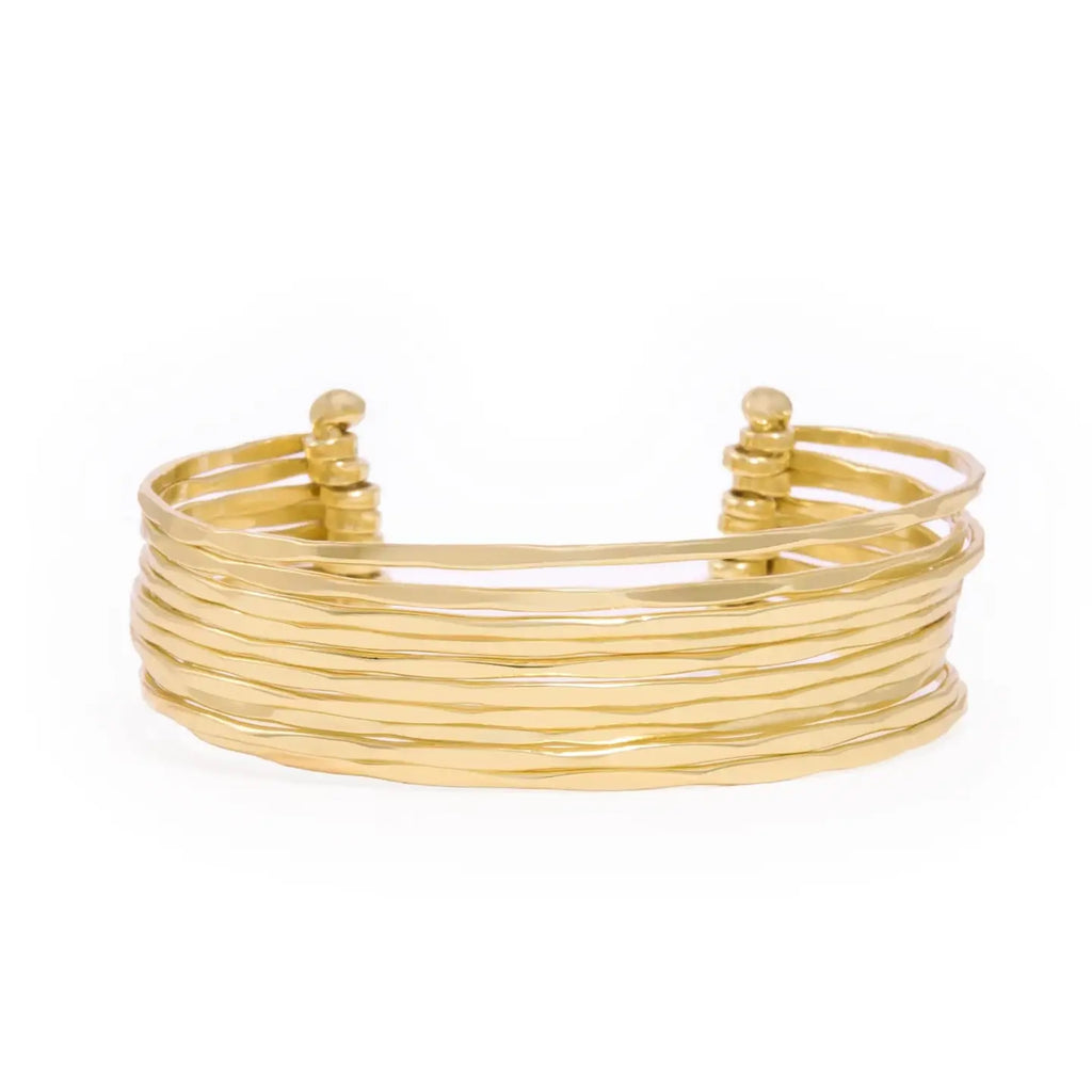 Ink + Alloy- Louisa Multi Strand Cuff Brass