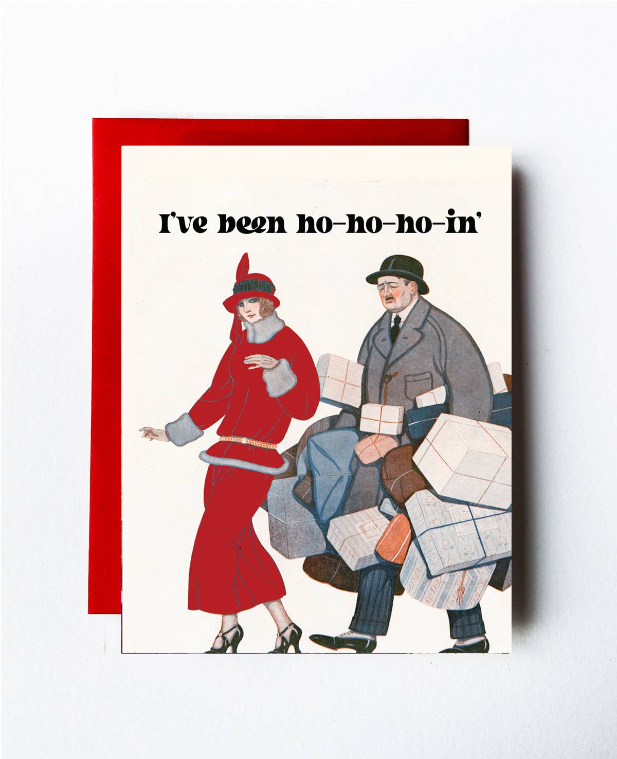 The Twentieth- Ho Ho Hoin' Santa Vintage Holiday Card