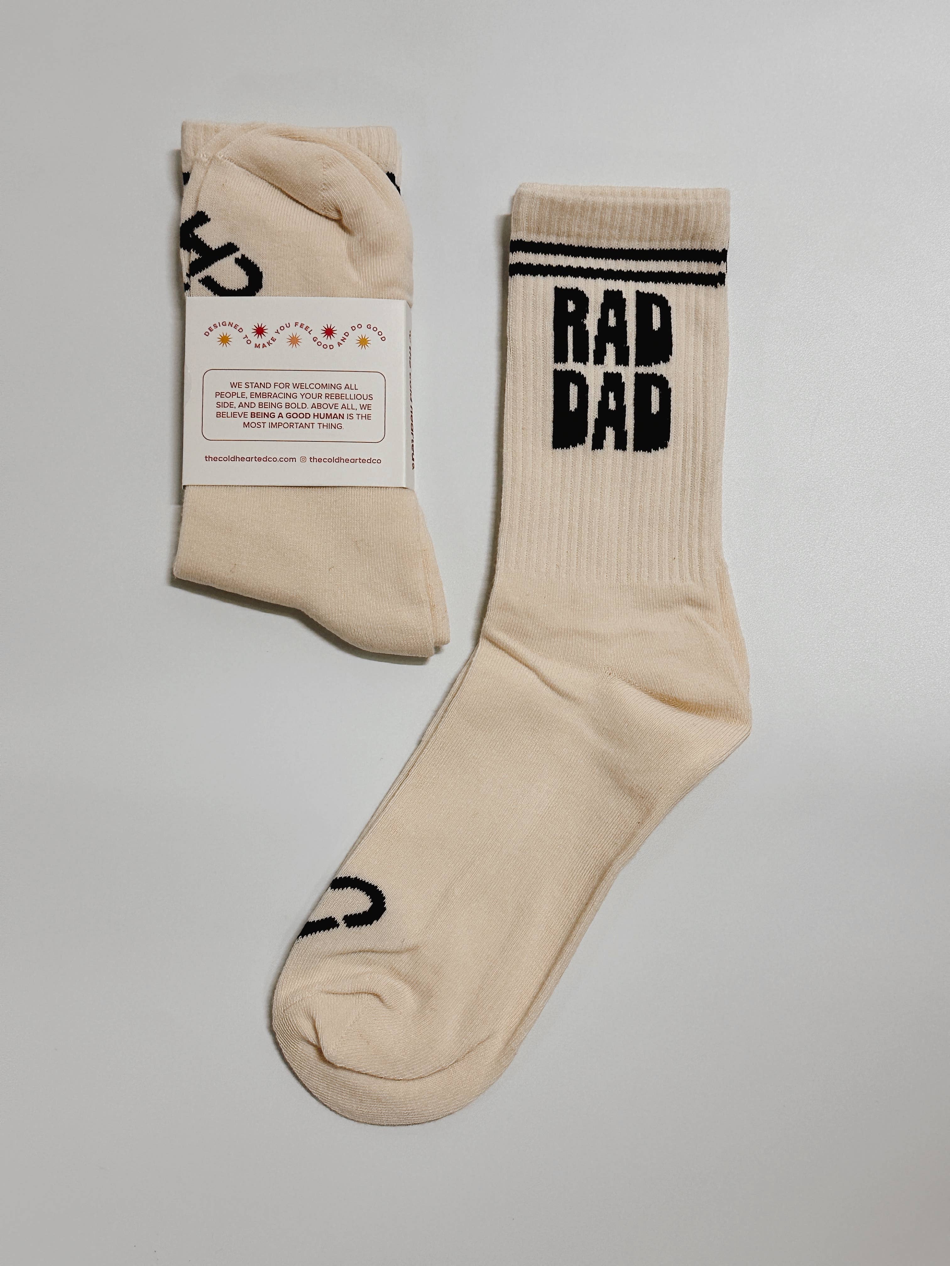 Cold Hearted Collective- Rad Dad Crew Socks