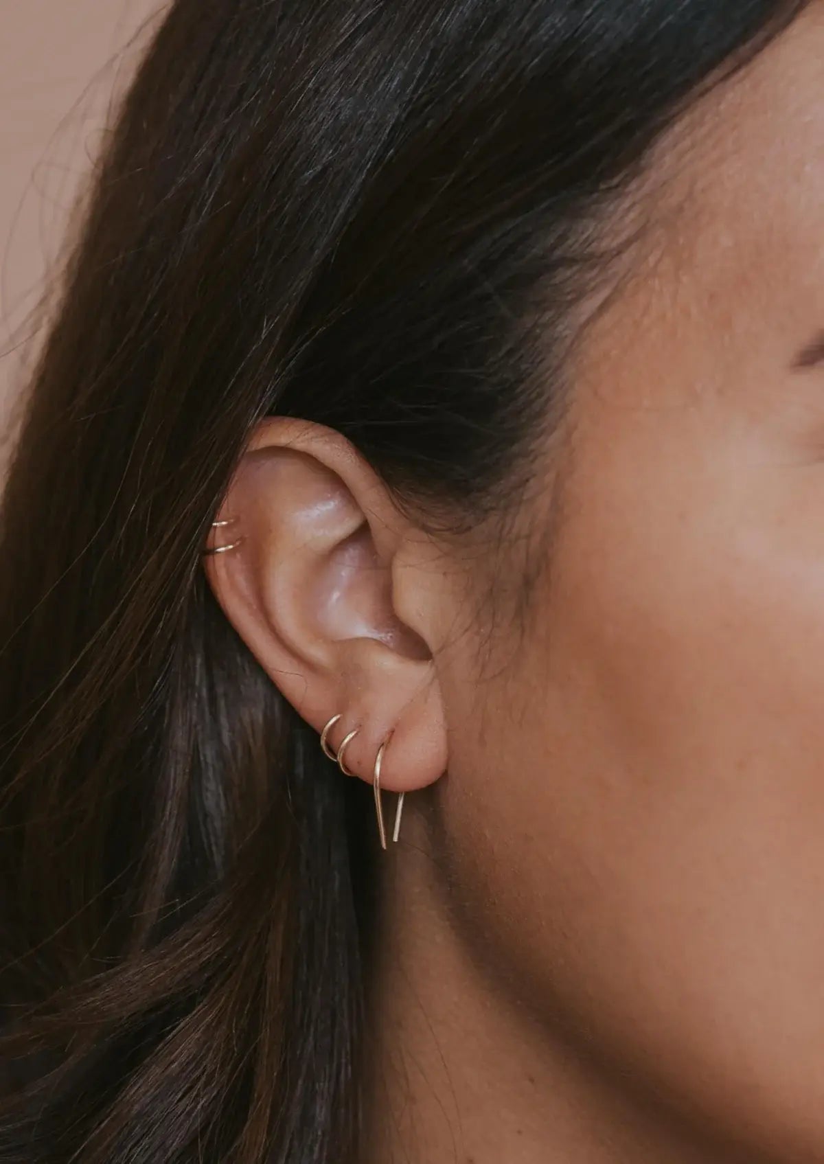 Hello Adorn- Tiny Horseshoe Earrings | 14kt Gold Fill + Sterling Silver