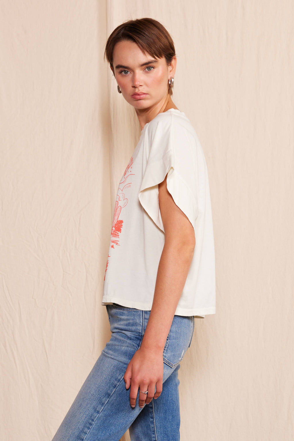 People of Leisure= "Honky  Cowgirl" Crew Neck T-shirt
