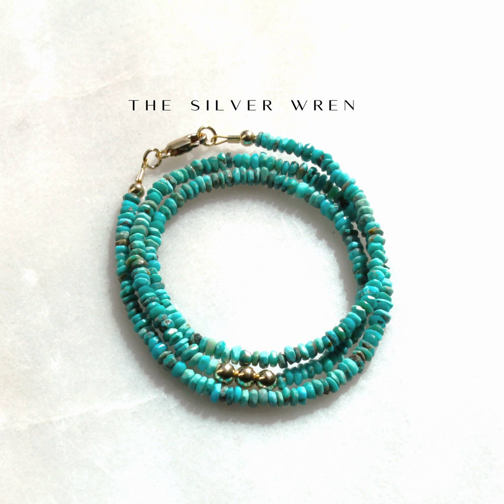 The Silver Wren- Nyla Beaded Turquoise Necklace