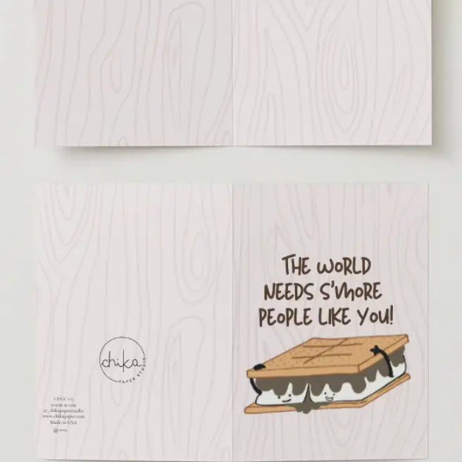 Chika Paper Studio- S'mores Greeting Card