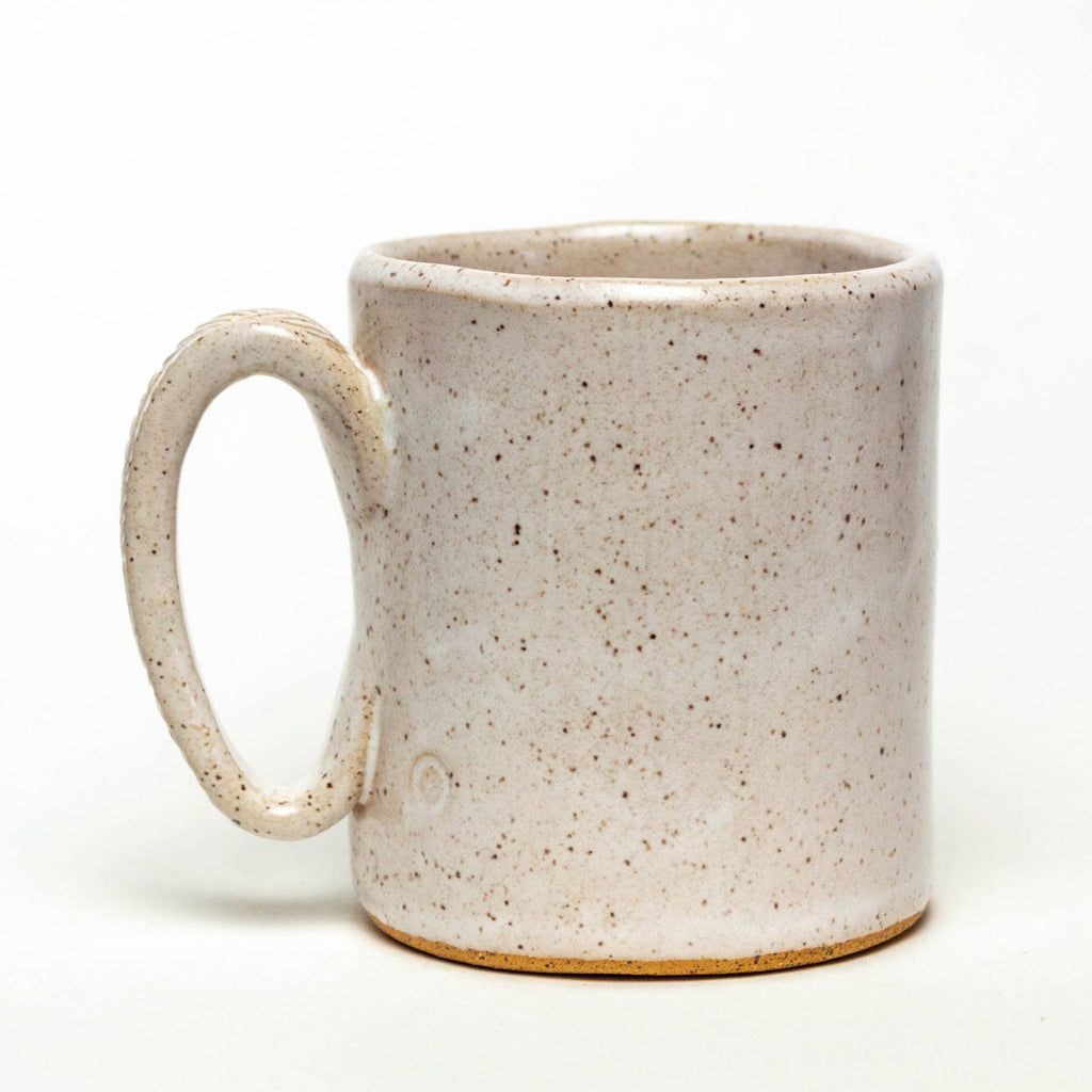 White Squirrel Clayworks- 'GOAT' Handmade in Ohio Ceramic Stoneware White 12oz Mug