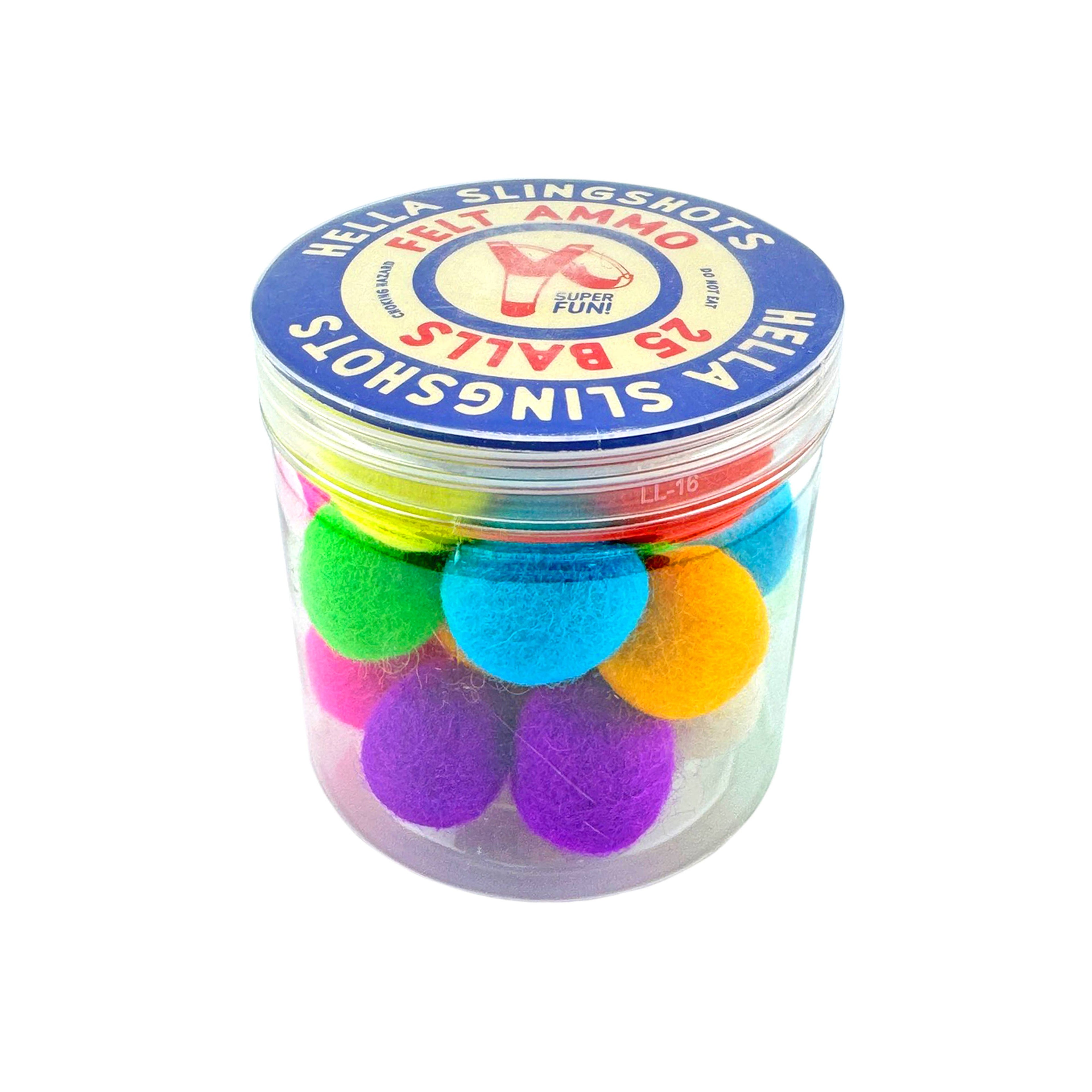 Hella Slingshots- Felt Ball Slingshots Ammo Jar