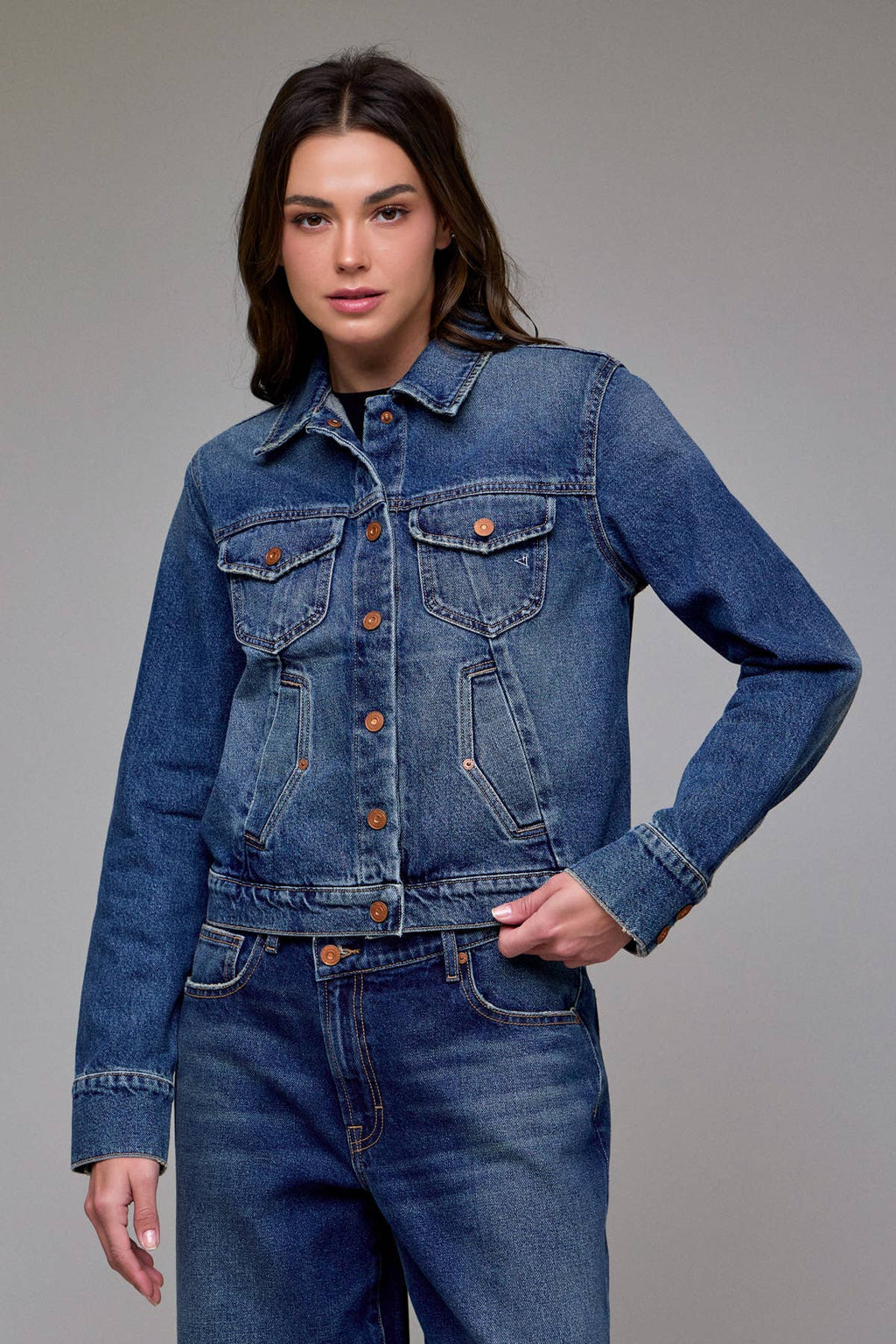 Hidden Jeans- Dark Wash Classic Trucker Jacket