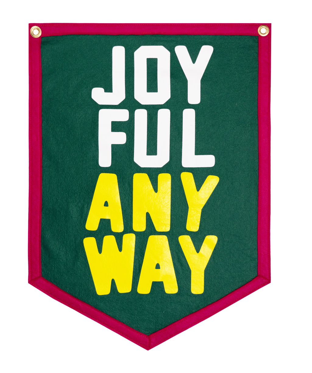 Oxford Pennant- Joyful Anyway Camp Flag • Kate Bowler x Oxford Pennant