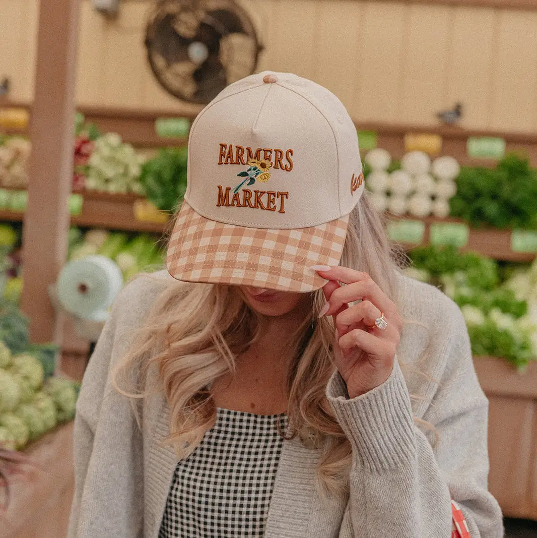 KAXI- Gingham Farmers Market Trucker Hat