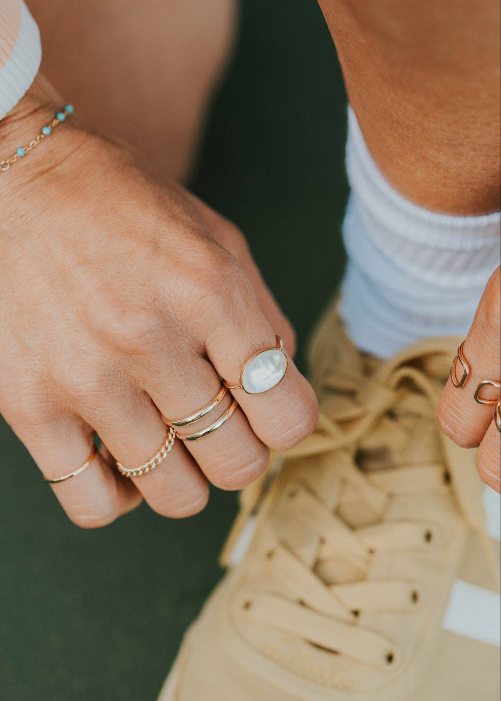 Hello Adorn- Del Mar Ring | 14kt Gold Fill + Sterling Silver
