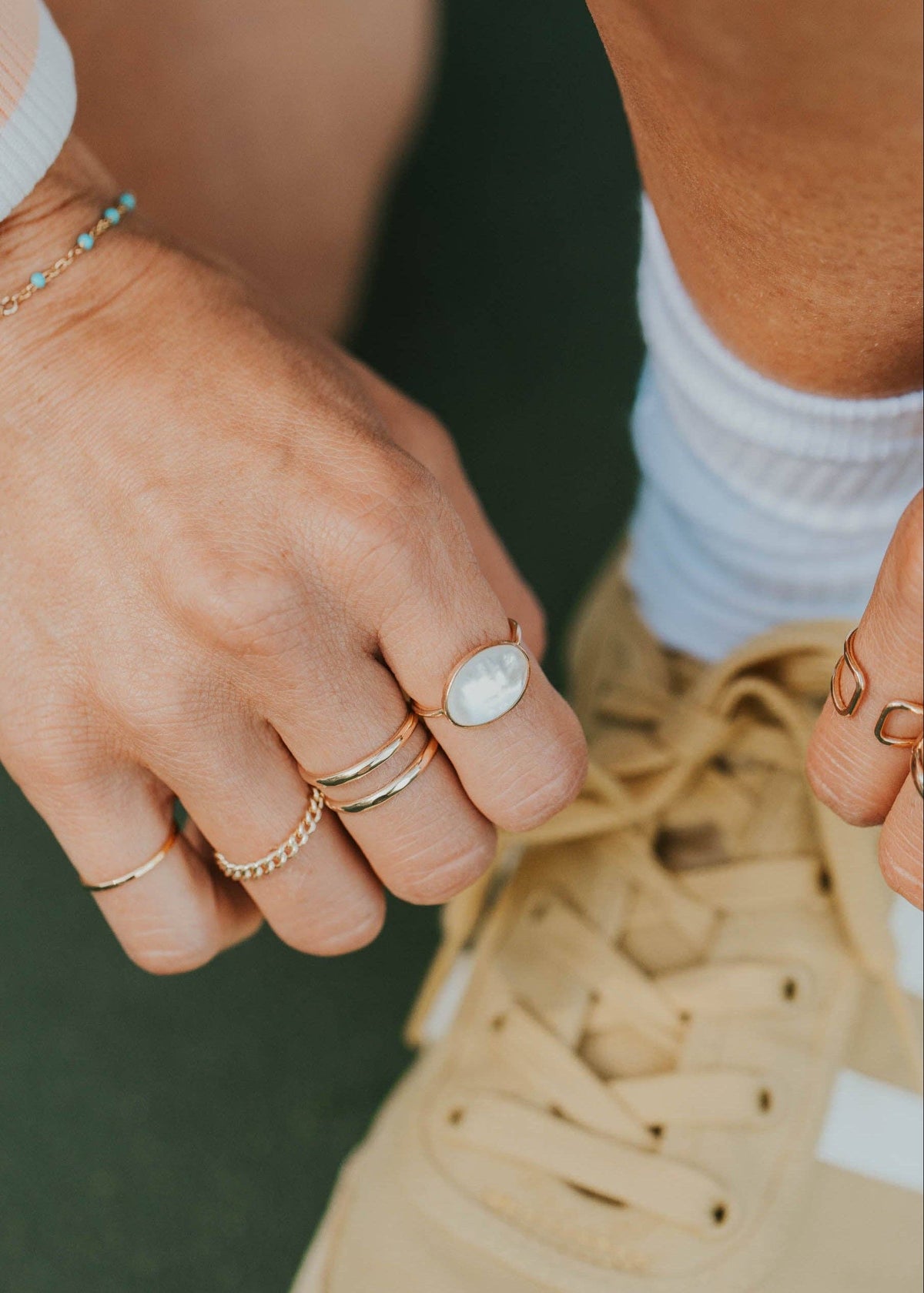 Hello Adorn- Del Mar Ring | 14kt Gold Fill + Sterling Silver
