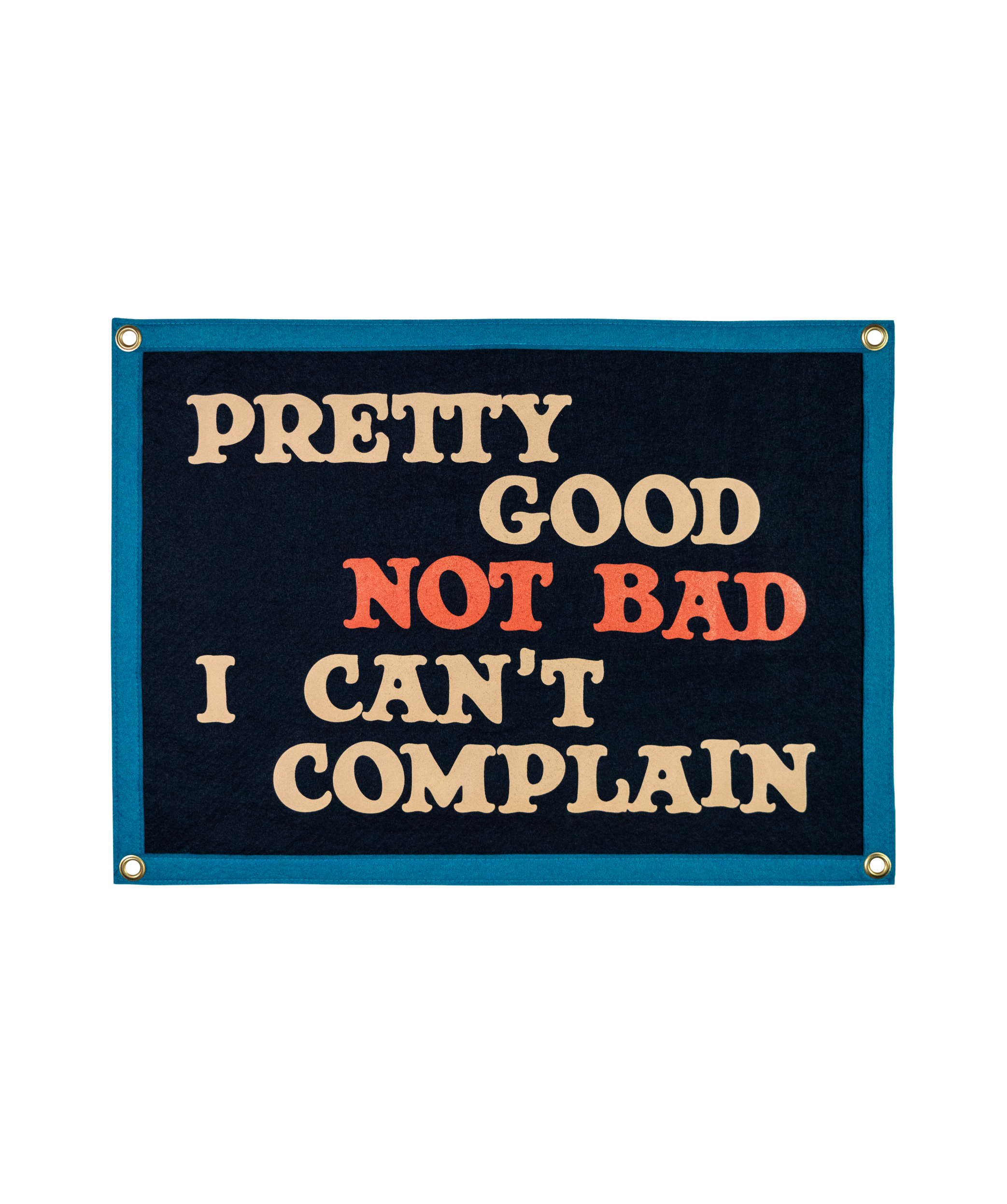 Oxford Pennant- Pretty Good Not Bad I Can't Complain Camp Flag • John Prine x Oxford Pennant