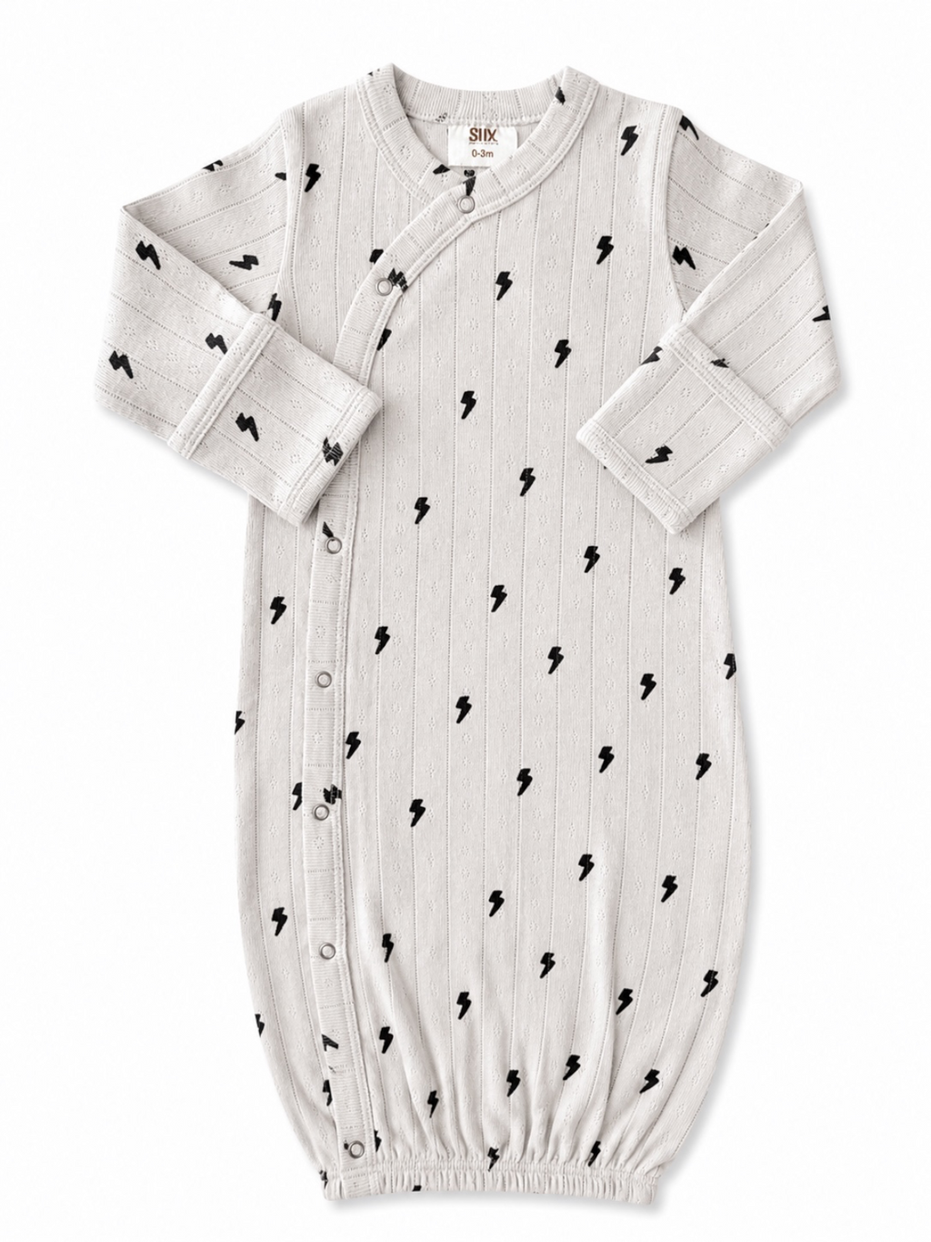 SIIX Collection- Lightning Bolts / Organic Pointelle Gown
