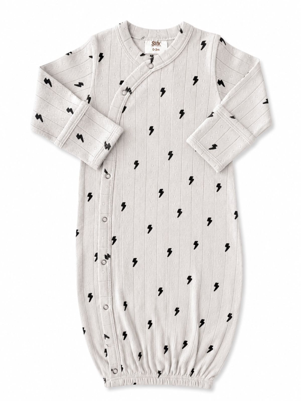 SIIX Collection- Lightning Bolts / Organic Pointelle Gown