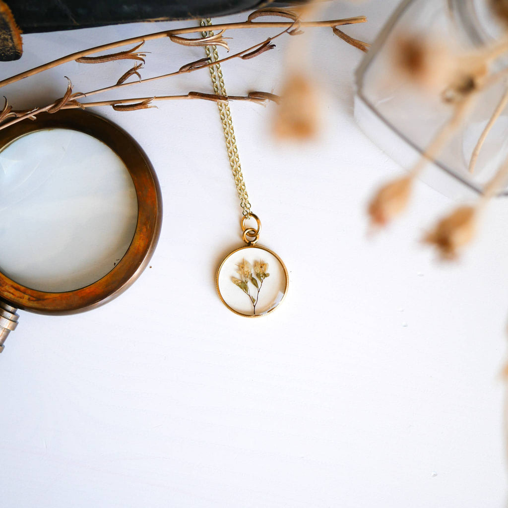 Seed & Soil- Tiny Dried Bouquet Pendant