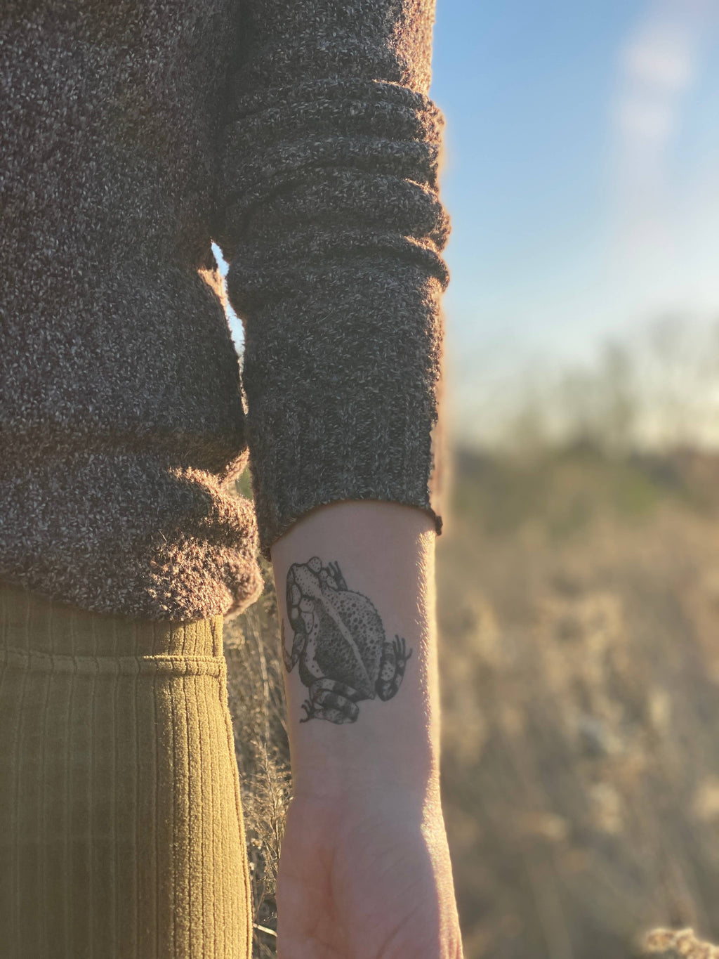 NatureTats- Toad Temporary Tattoo