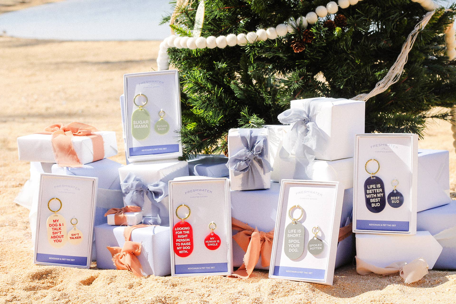 Freshwater Curated Goods- Sh*t Talker Keychain & Pet Tag Gift Set