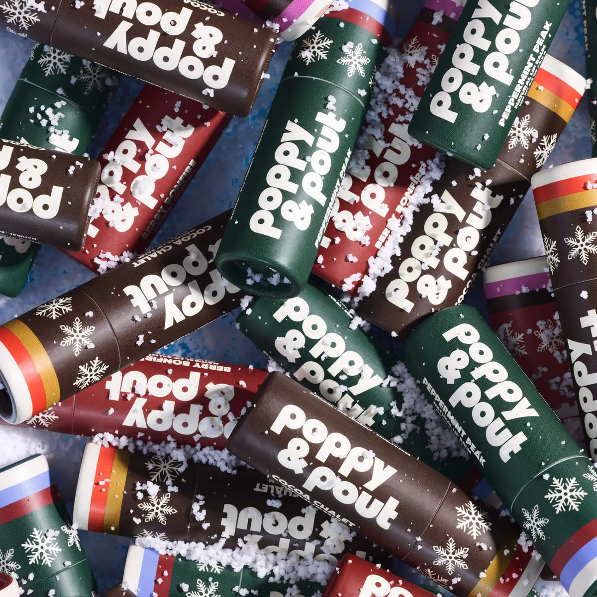 Poppy & Pout- Lip Balm Trio Ornament, Retro Ski, Limited Edition