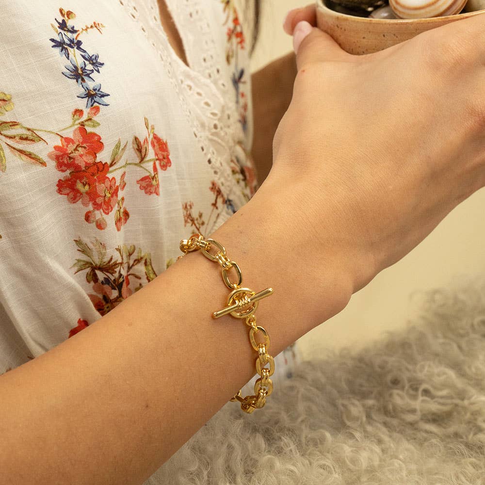Amano Studio- Chunky Link Chain Bracelet with Toggle Clasp