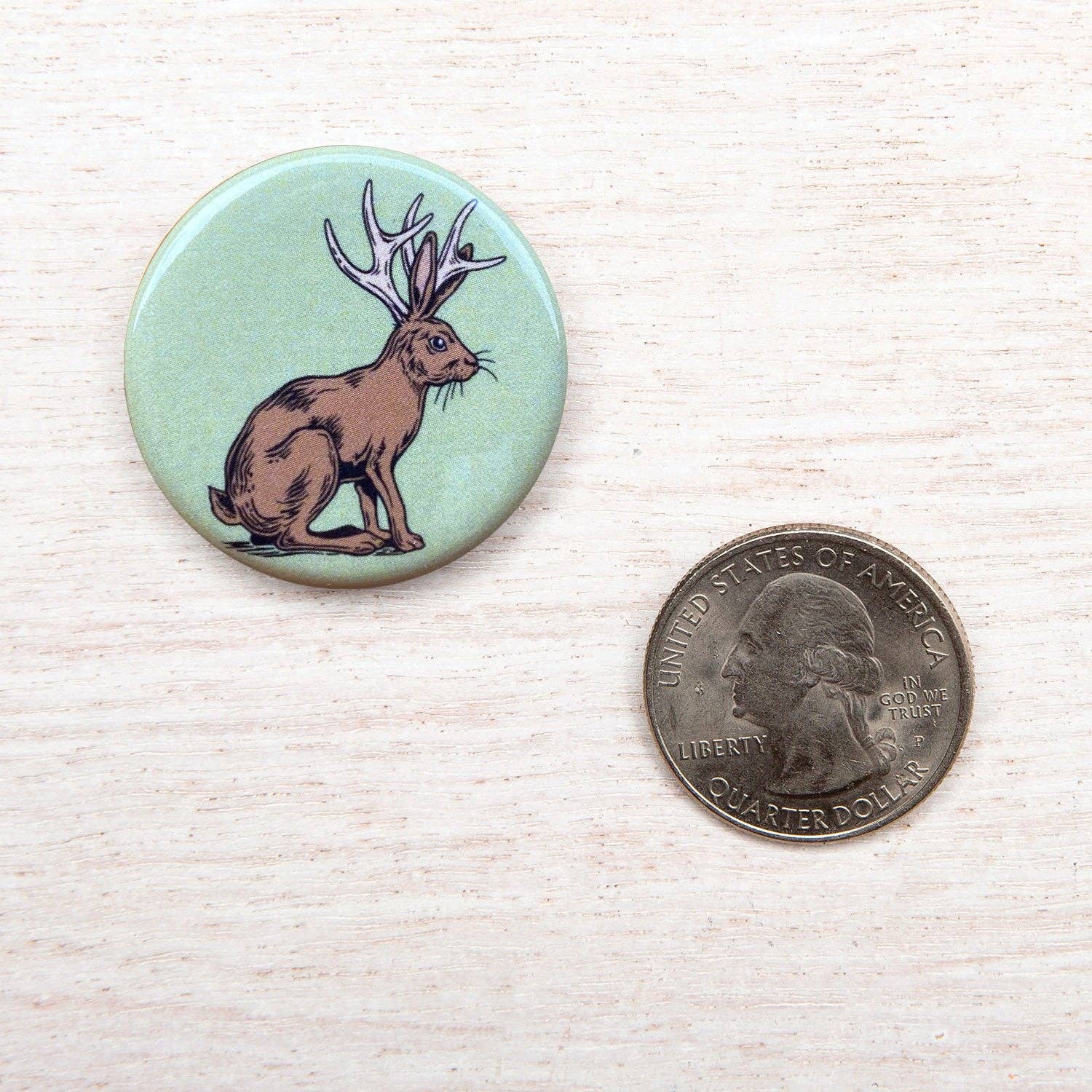 Counter Couture- Jackalope Button Pin | Round 1.25" | Impulse Items