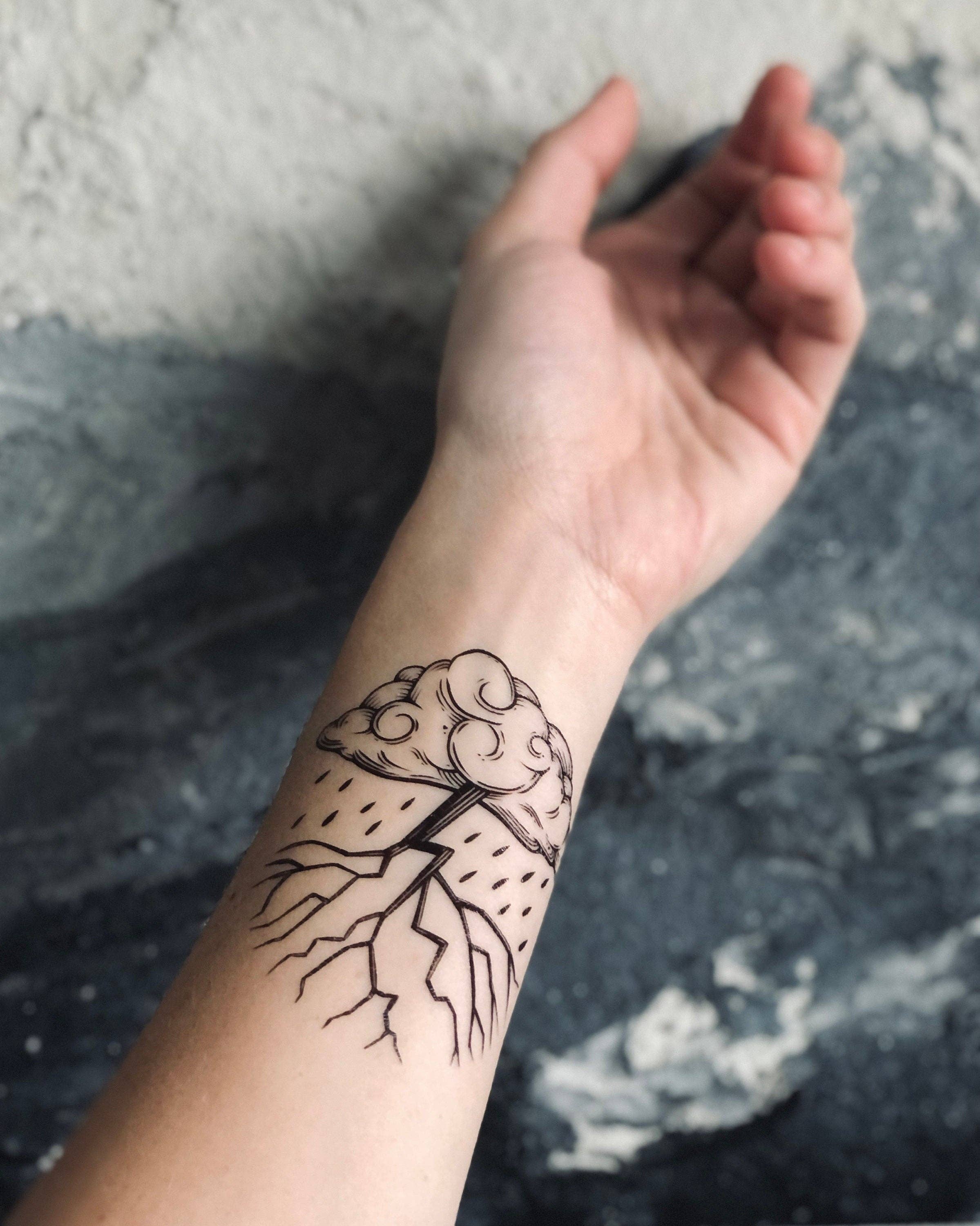 NatureTats- Storm Cloud Temporary Tattoo