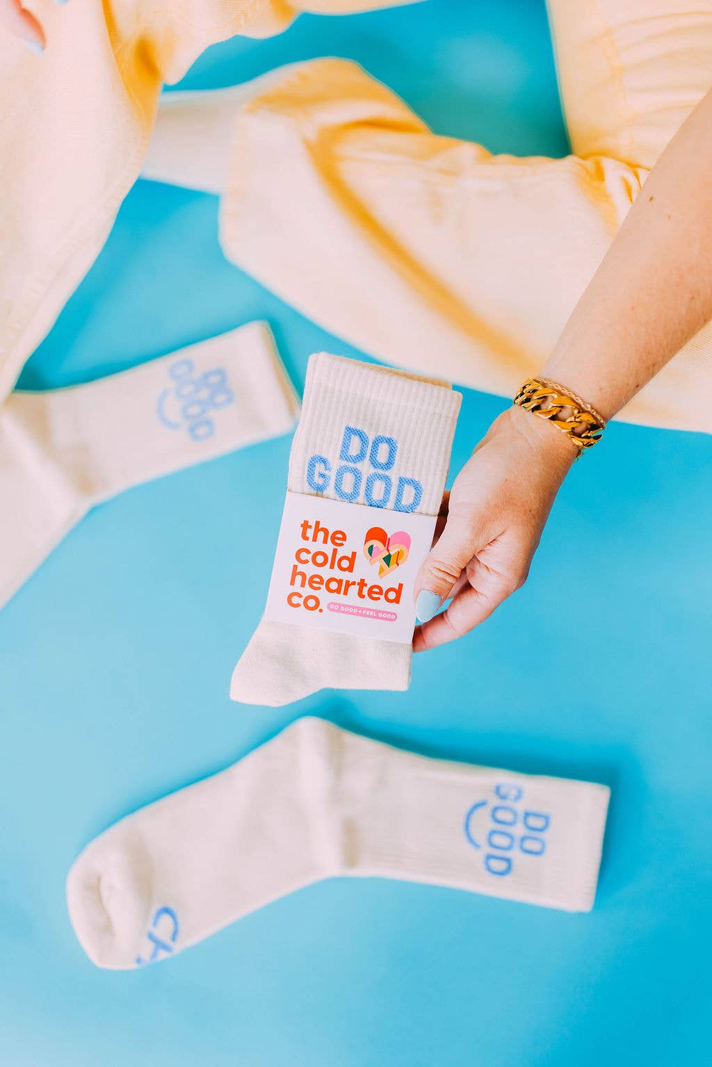Cold Heart Collective- Cute Do Good Smiley Crew Socks