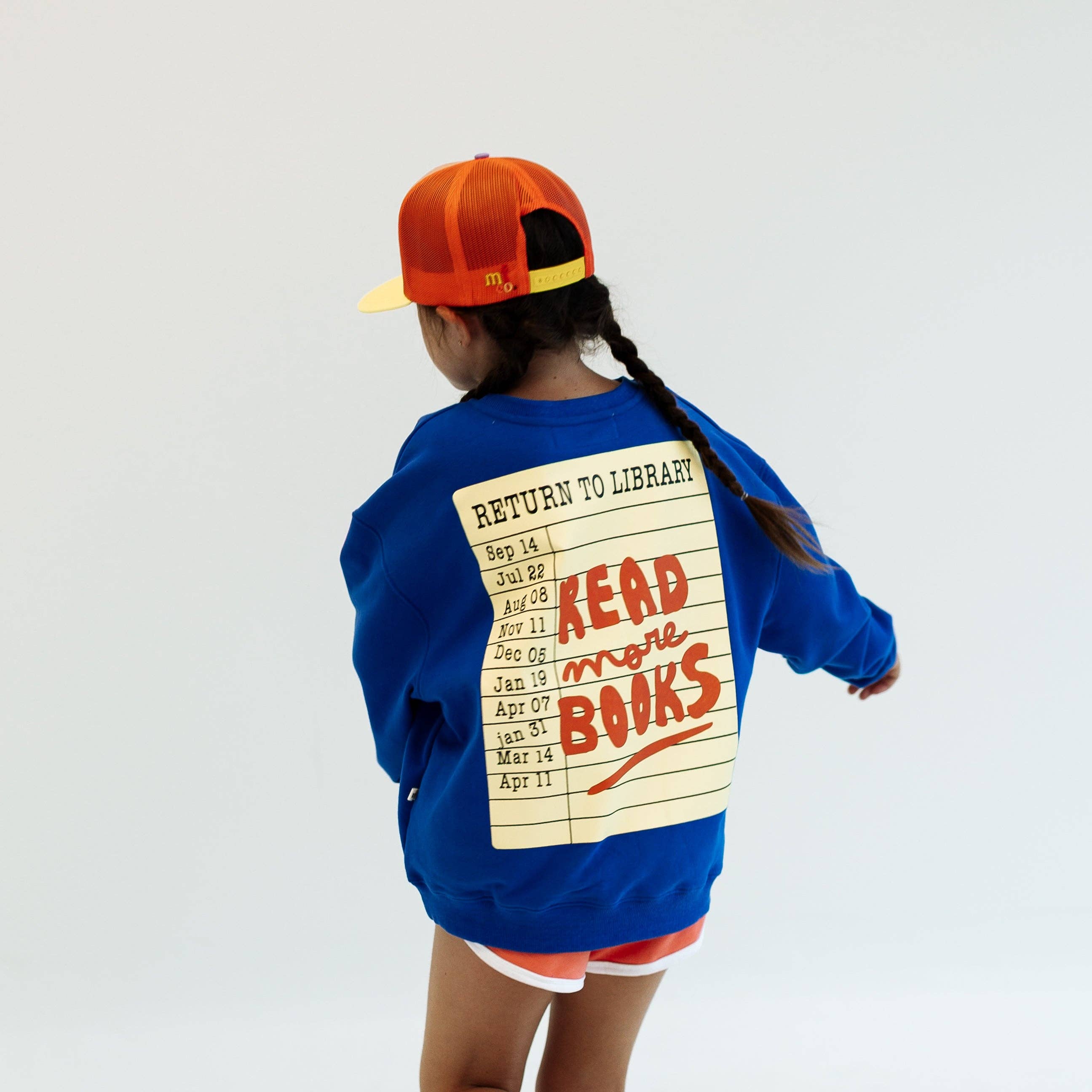 Minimalist Folk Co.- Cool Kids Read Books | ROYAL BLUE | oversized drop shoulder | KIDS