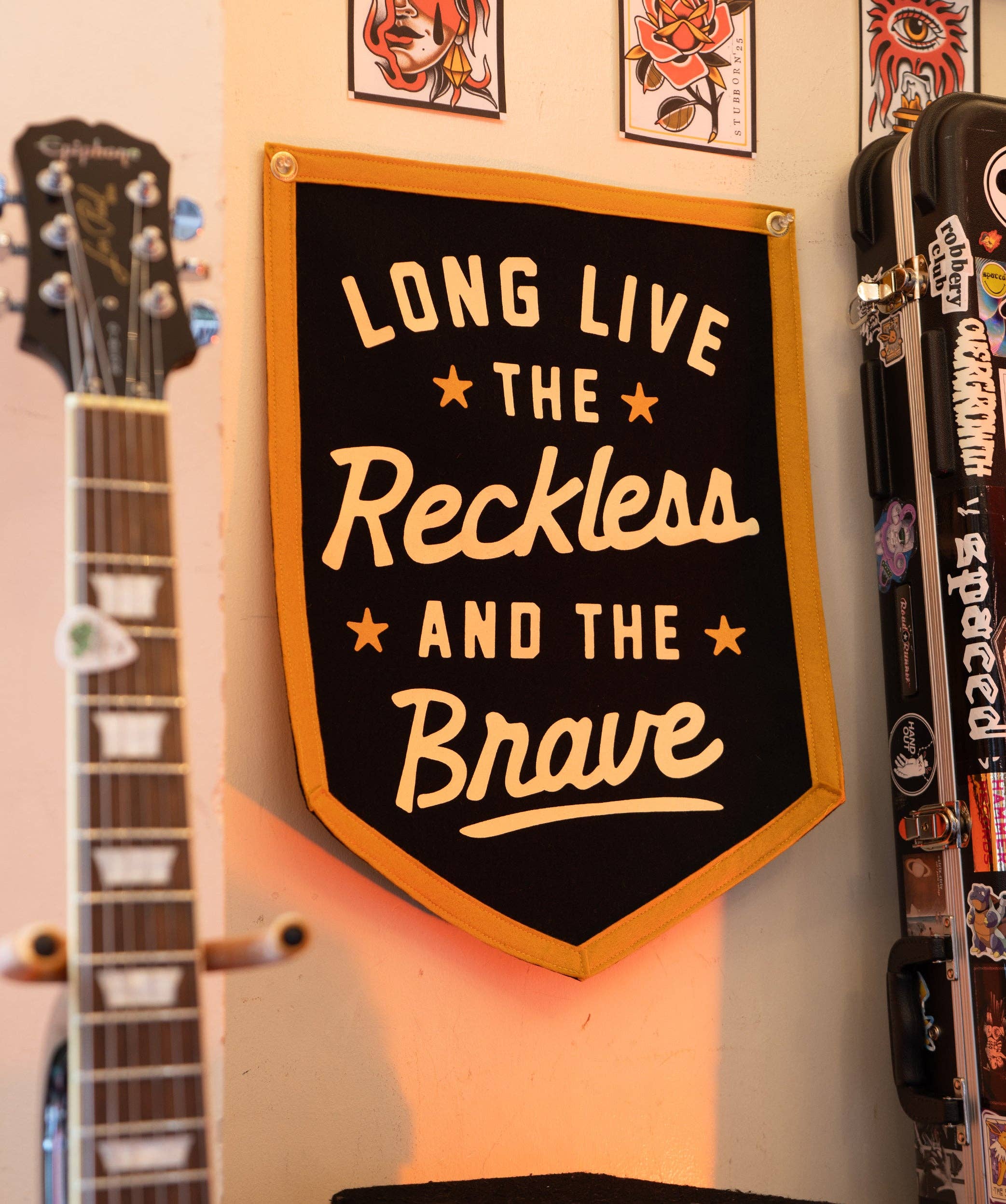 Oxford Pennant- Long Live the Reckless and the Brave Camp Flag • All Time Low x Oxford Pennant