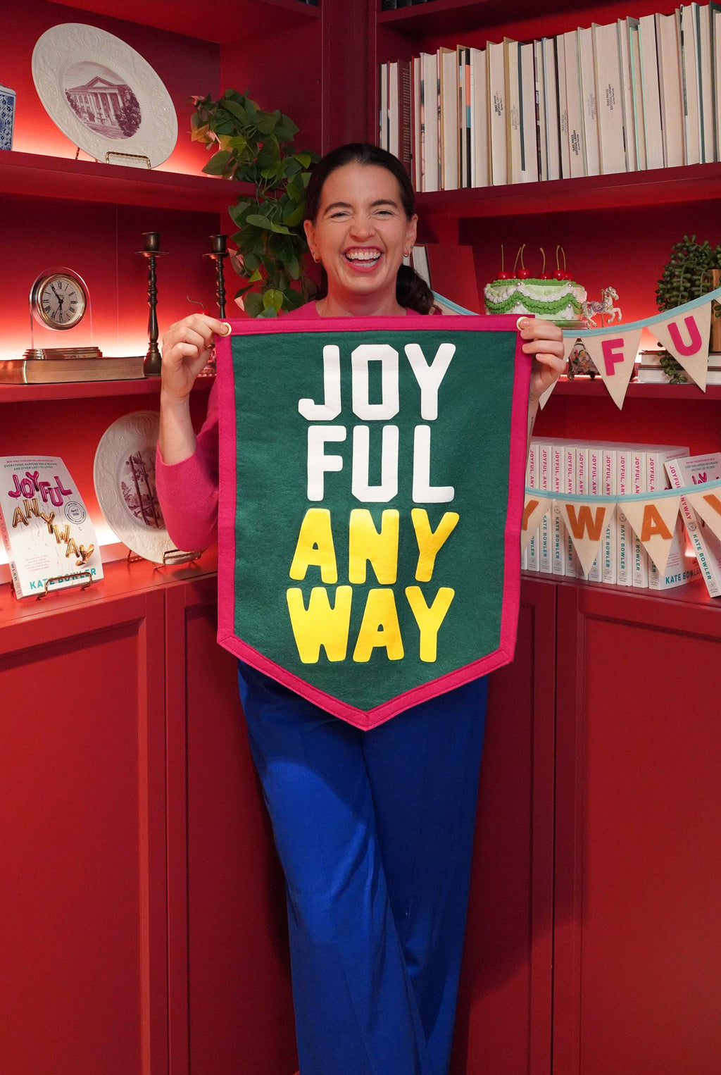 Oxford Pennant- Joyful Anyway Camp Flag • Kate Bowler x Oxford Pennant
