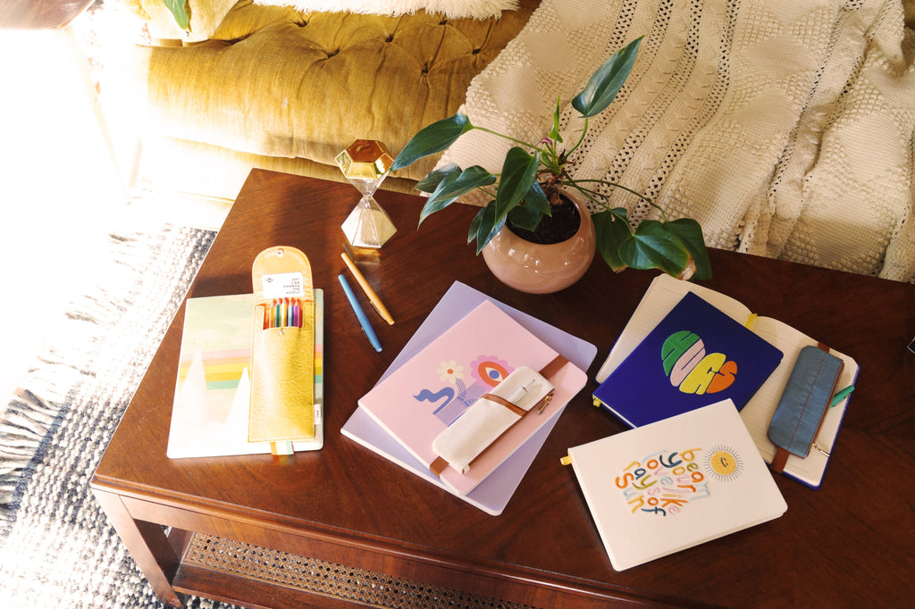 Denik- Golden Hour Embossed PU Notebook Pouch