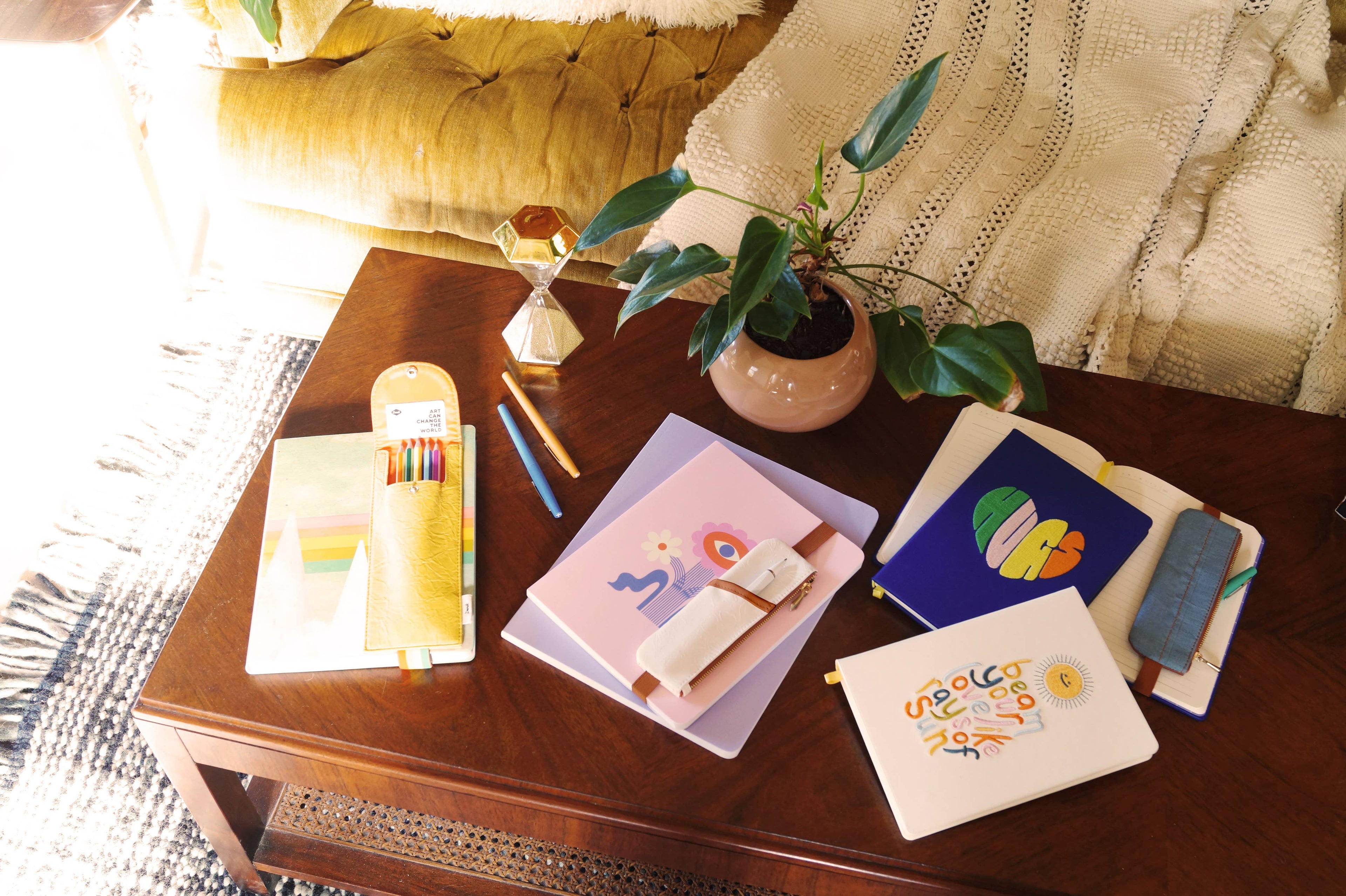 Denik- Golden Hour Embossed PU Notebook Pouch