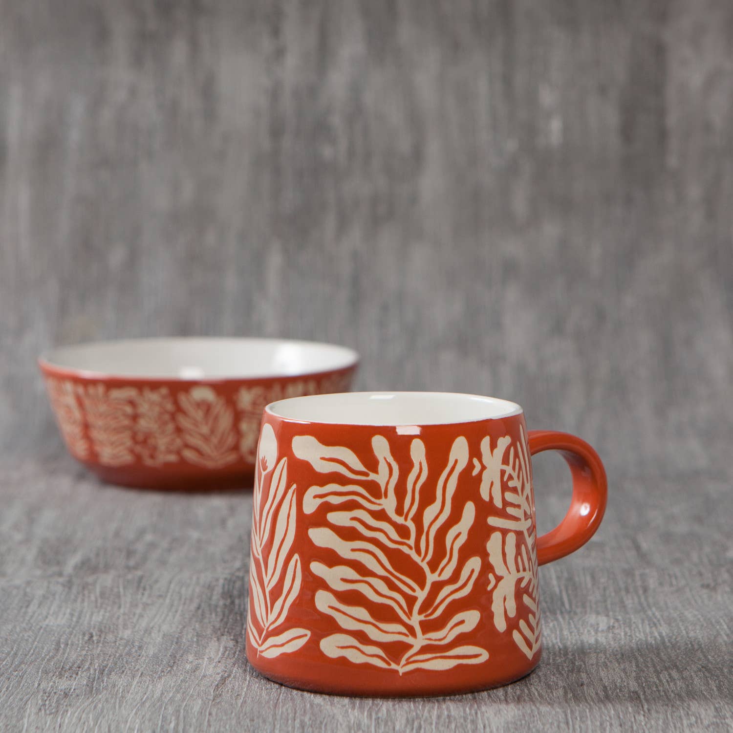 Danica Studio- Entwine Imprint Stoneware Mugs 12 oz