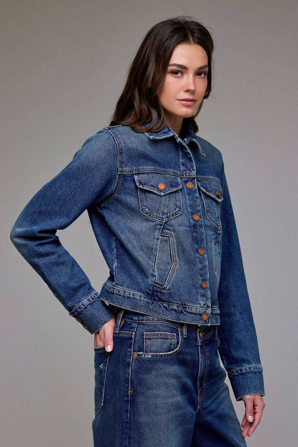 Hidden Jeans- Dark Wash Classic Trucker Jacket