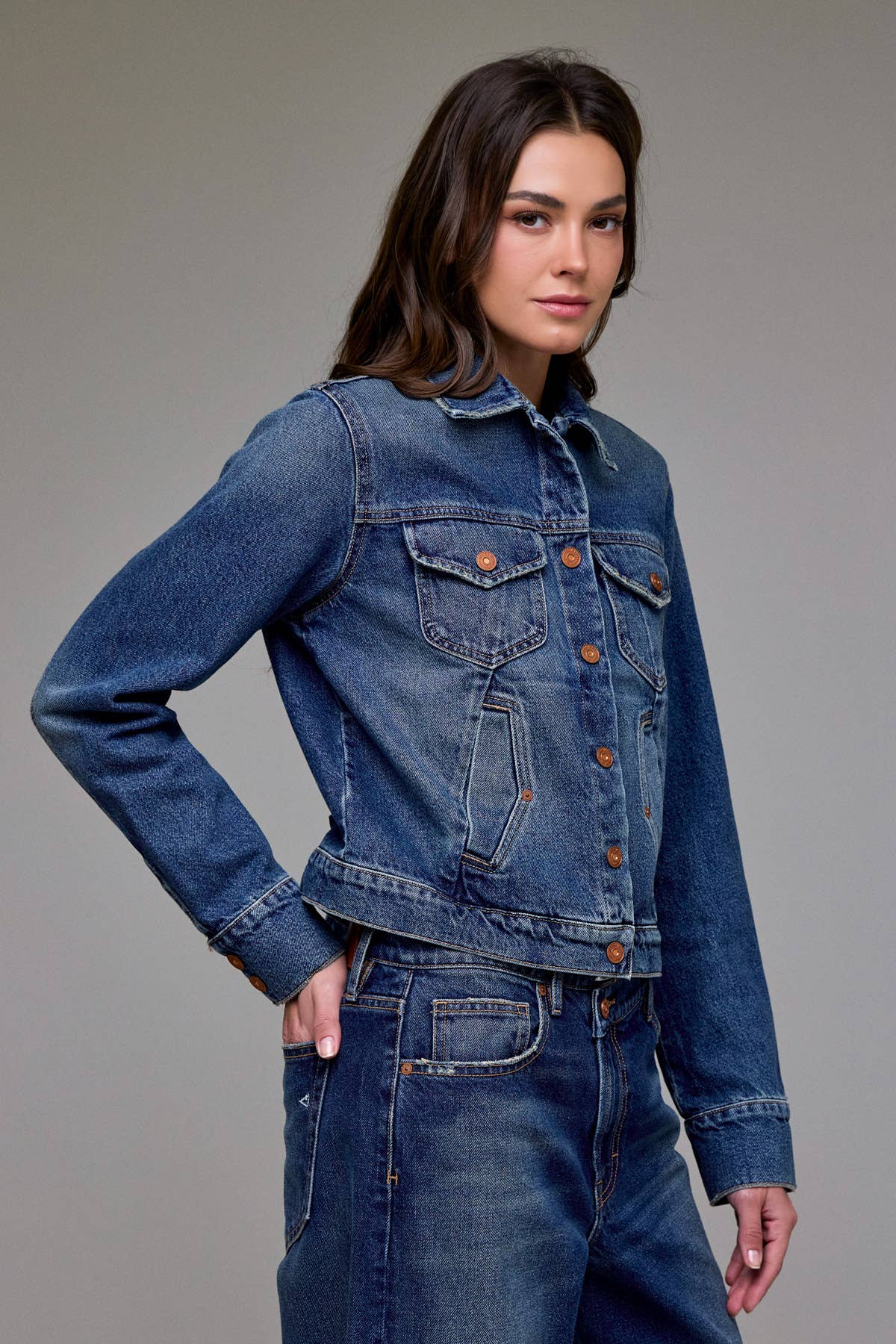Hidden Jeans- Dark Wash Classic Trucker Jacket