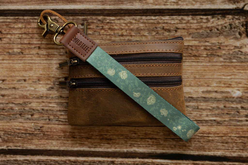 Wildtree- Vine Wristlet Keychain Lanyard- Floral Printed Design