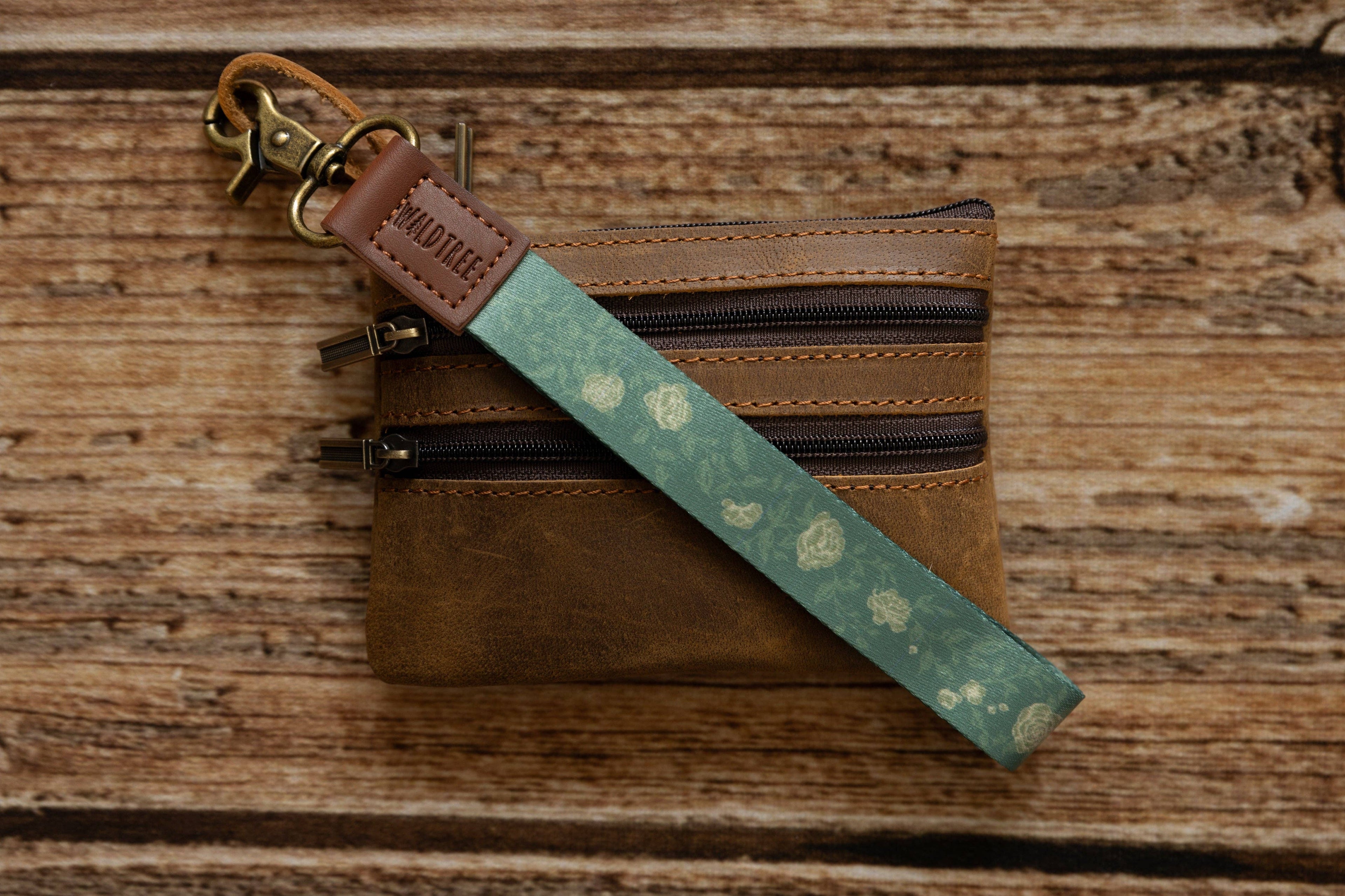 Wildtree- Vine Wristlet Keychain Lanyard- Floral Printed Design