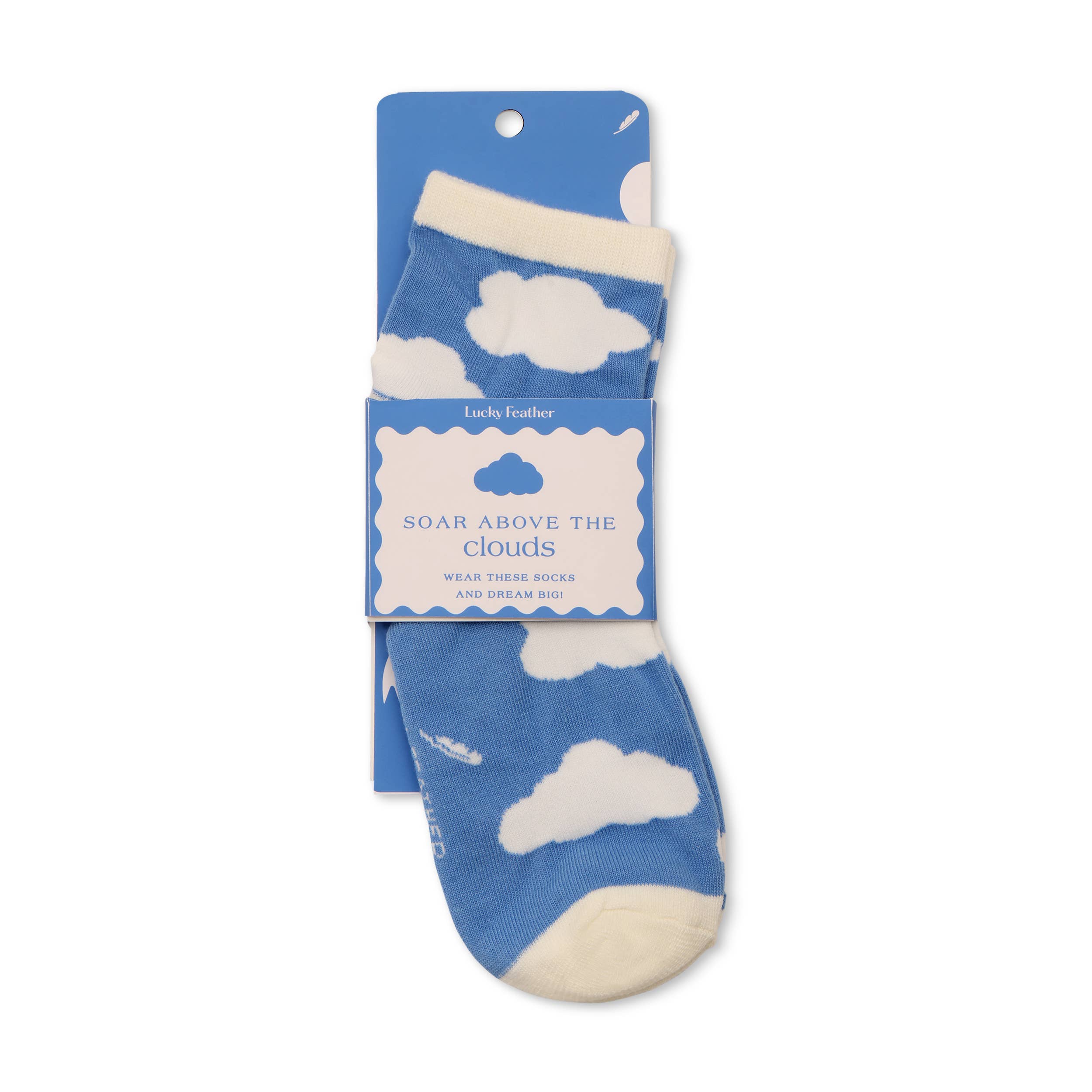 Lucky Feather- Sockspirations - Above the Clouds