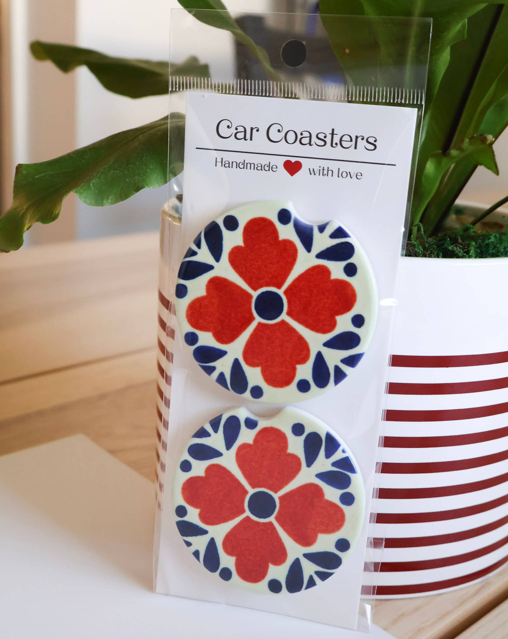 Gaec Studio- Mexican Tile Style Tavalera - Car Coasters Set of 2