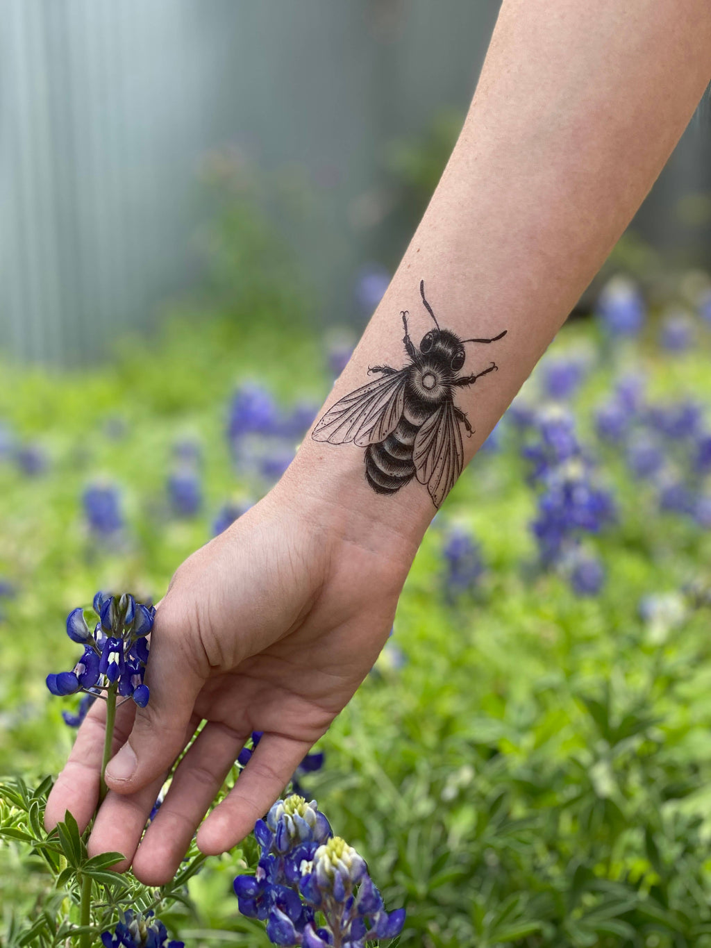 NatureTats- Big Bee Temporary Tattoo: 1-Pack