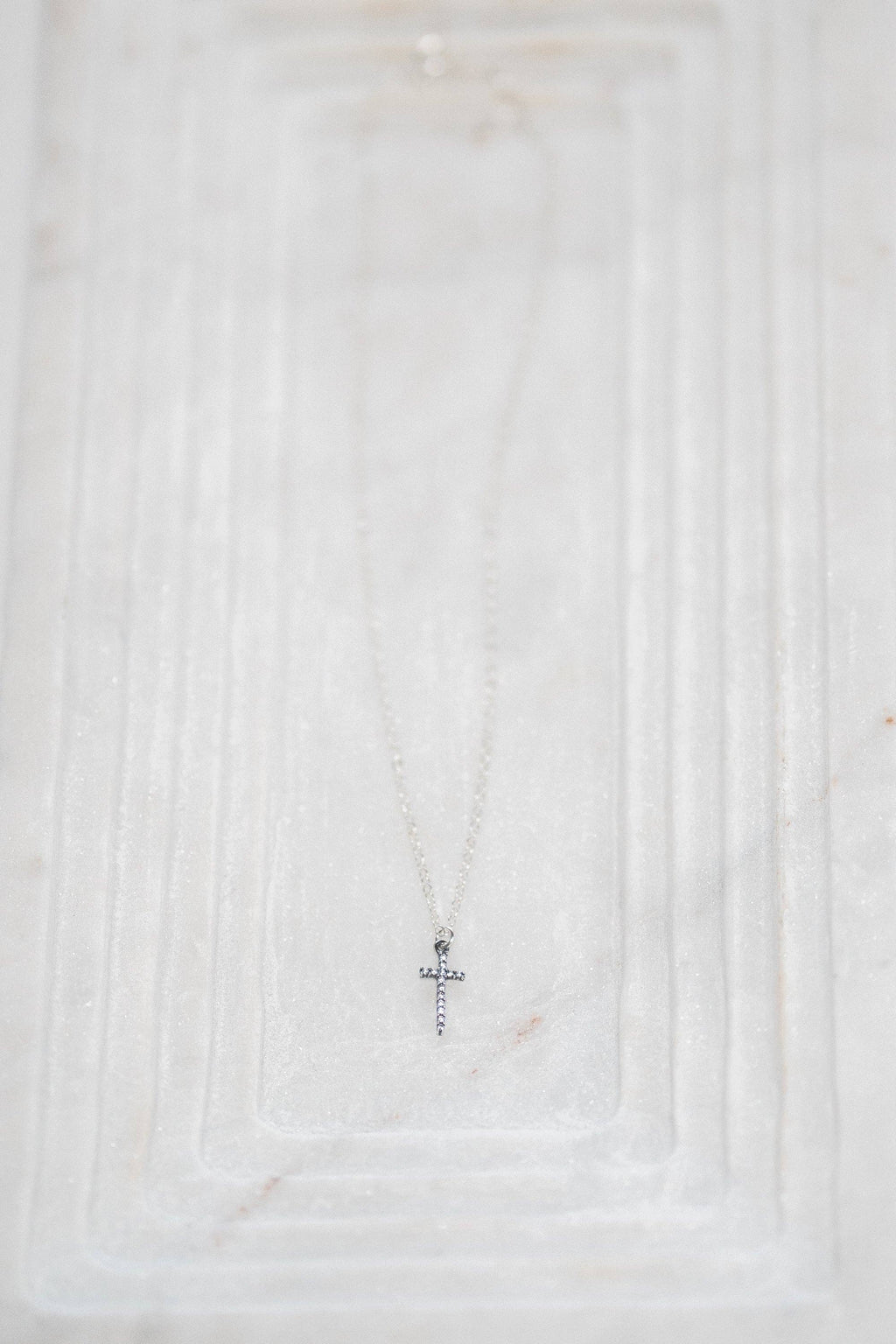 Reva Grey- Dainty Cross Necklace