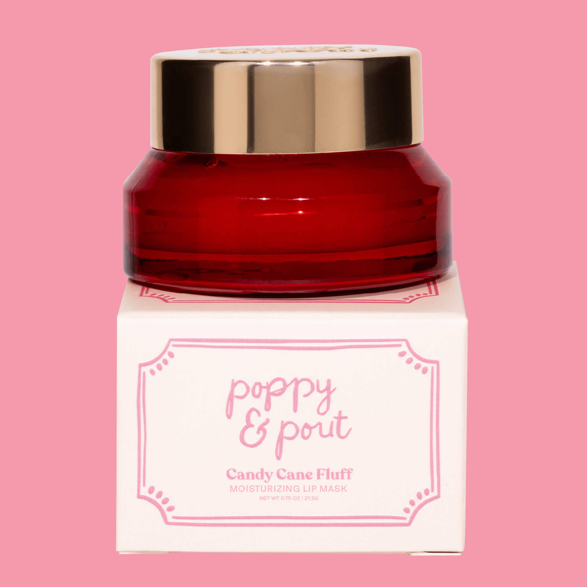 Poppy & Pout- Candy Cane Fluff Limited Edition, Lip Mask, Holiday