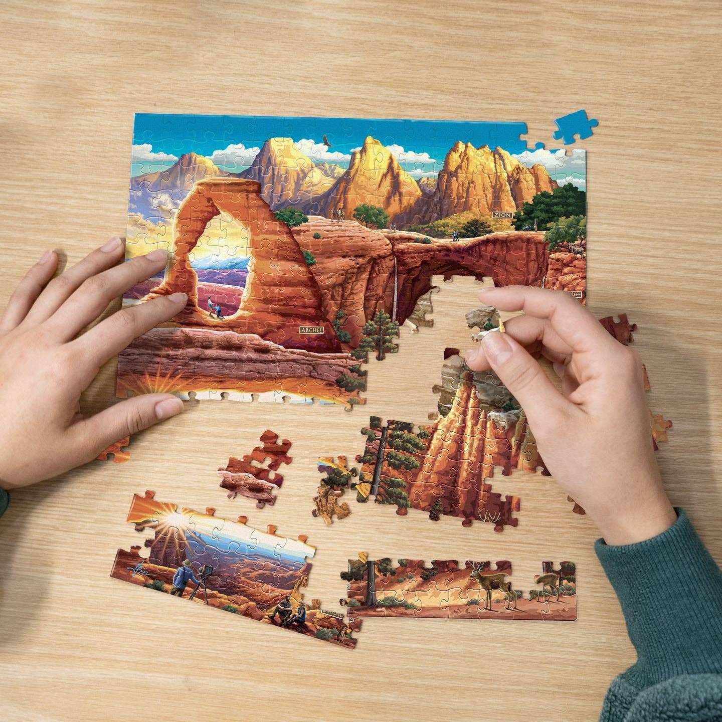 Boardwalk Puzzle Company- Utah's 5 National Parks | 210 Piece Personal Puzzle