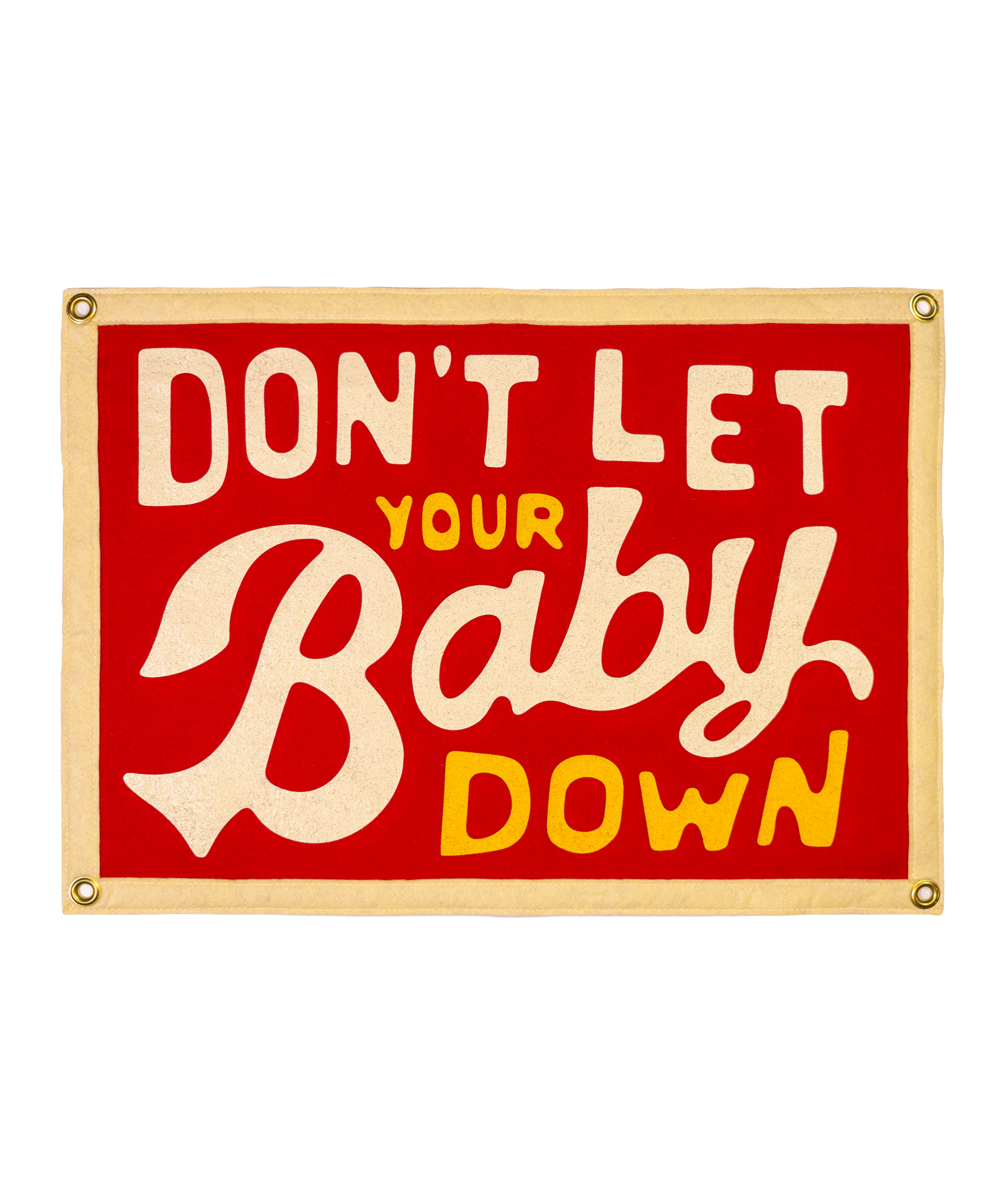 Oxford Pennant- Don't Let Your Baby Down Camp Flag • John Prine x Oxford Pennant