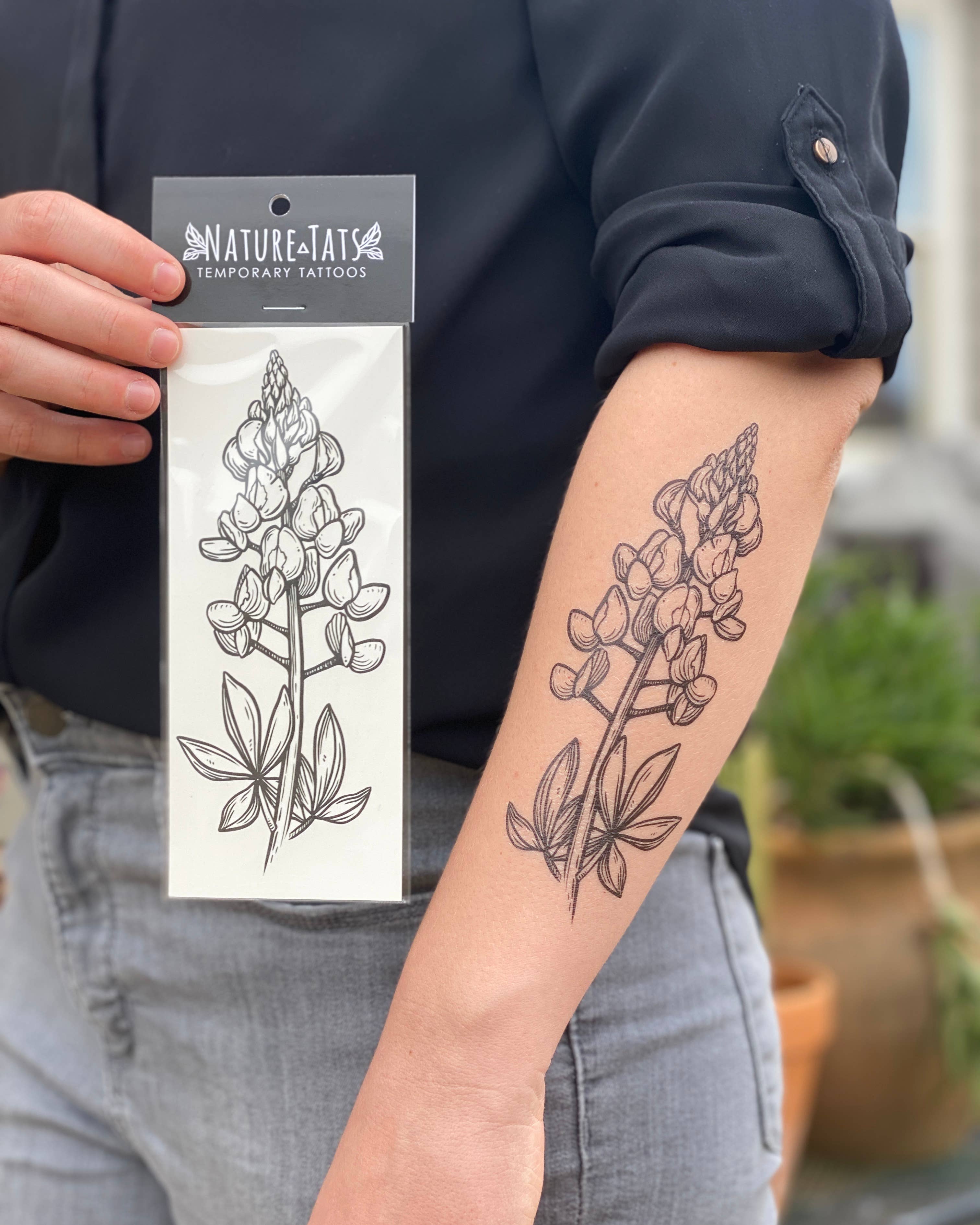NatureTats - Bluebonnet Temporary Tattoo