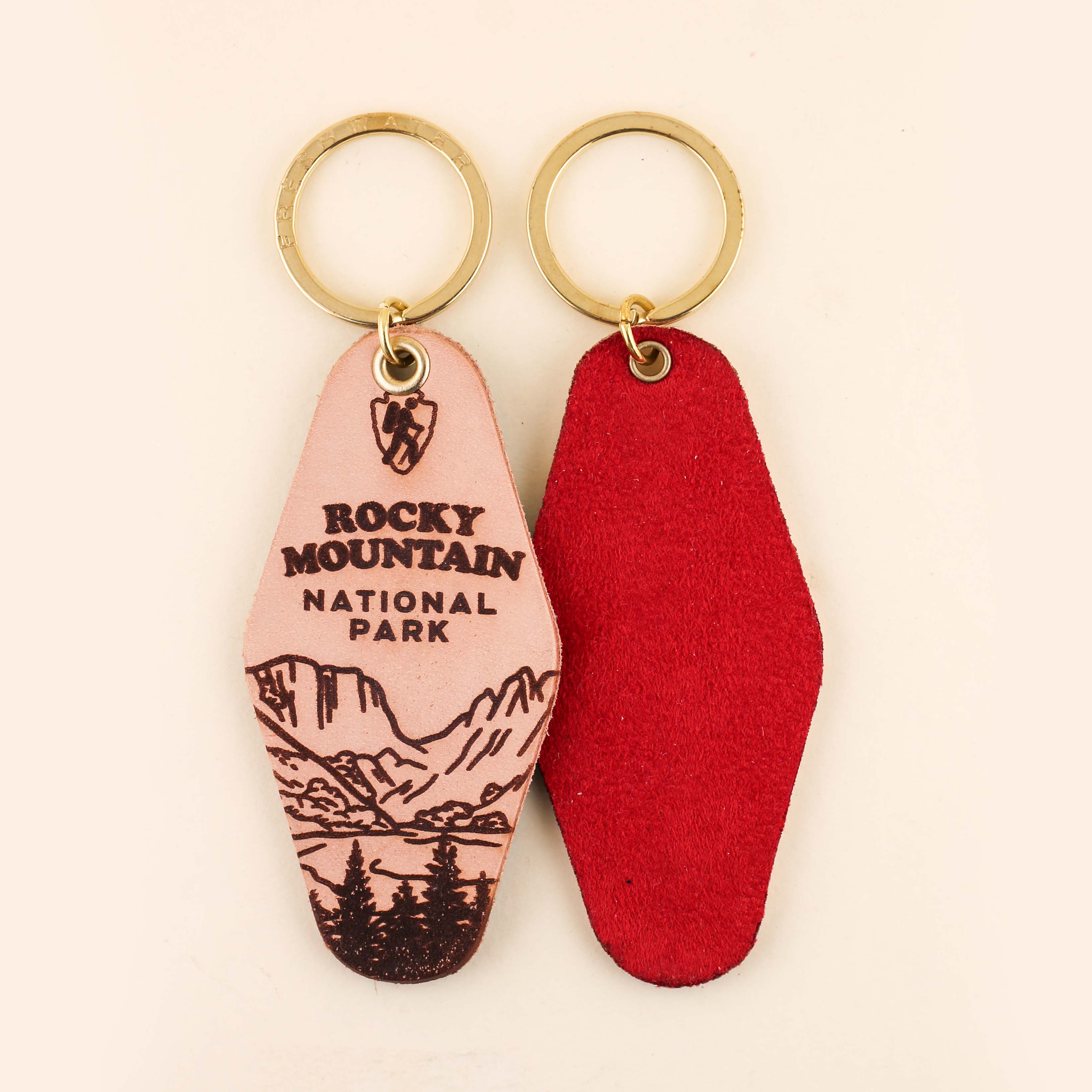 Freshwater Curated Goods- National Park Hotel Leather Keychain