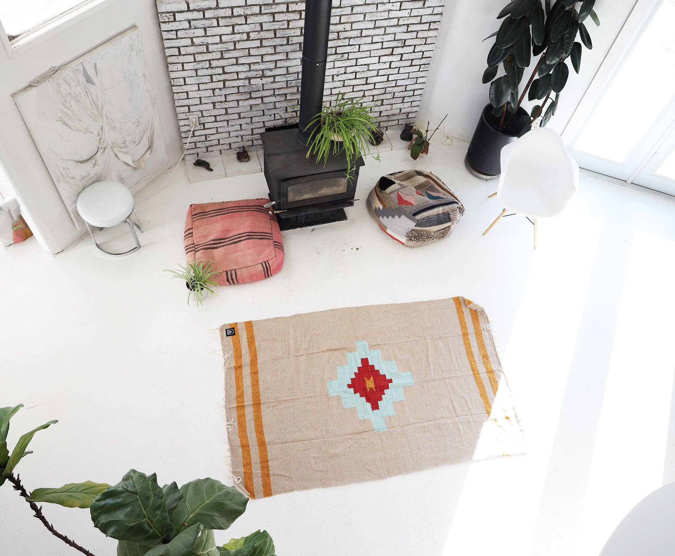 Tribe and True- Taos Two (Mesa- Aqua) // Handwoven Blanket