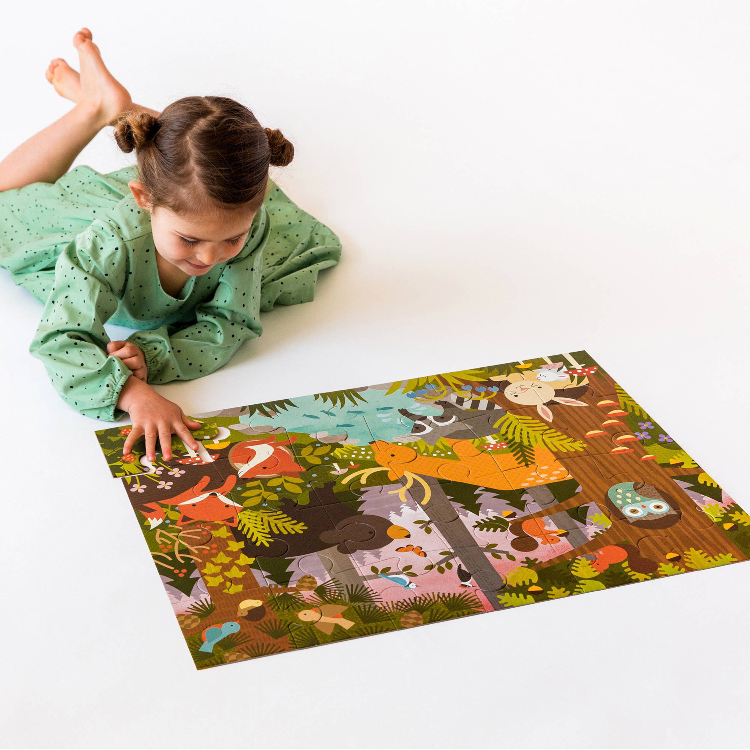 Chronicle Books- Enchanted Woodland 24-Piece Floor Puzzle