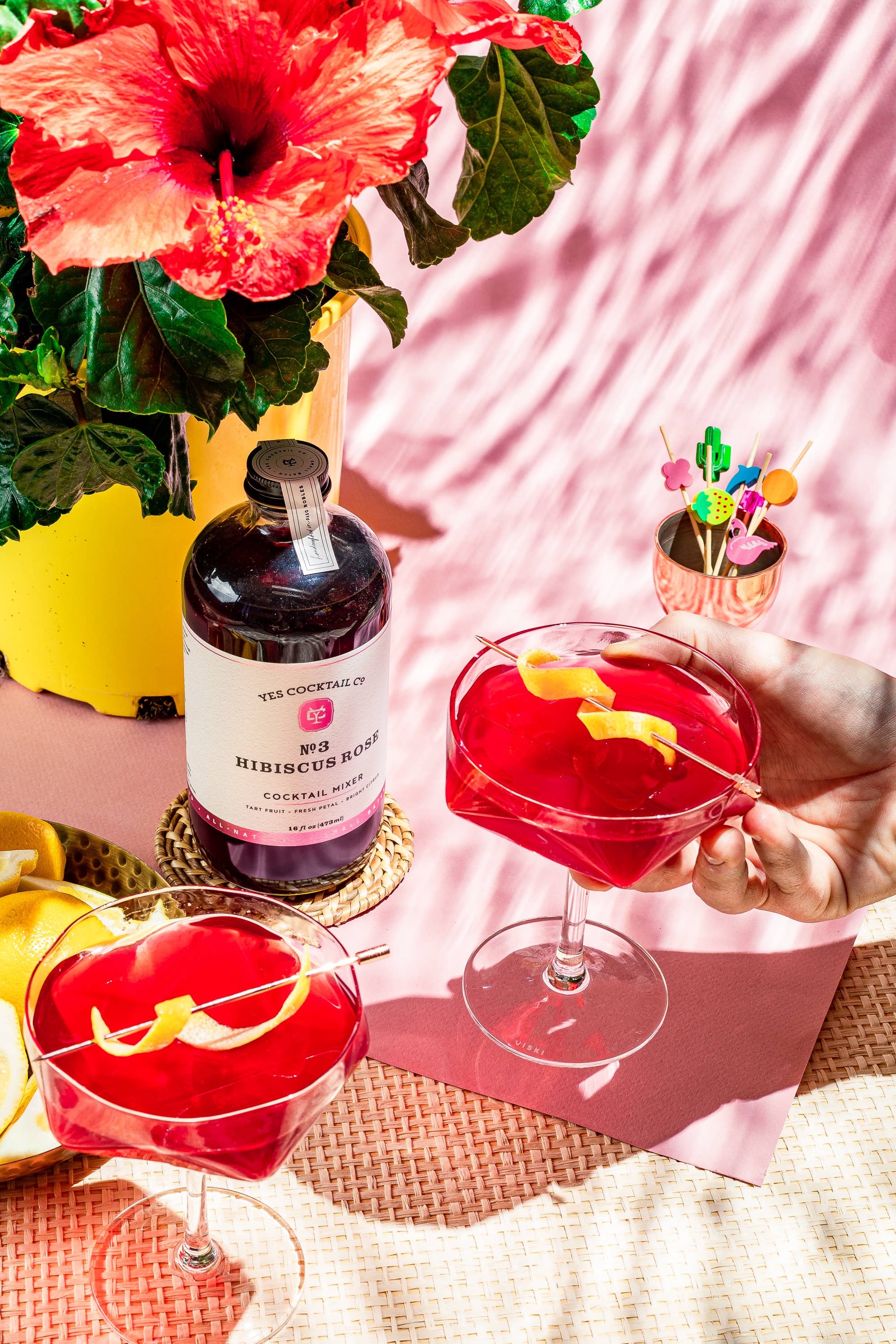 Yes Cocktail Co.-  Hibiscus Rose Cocktail Mixer