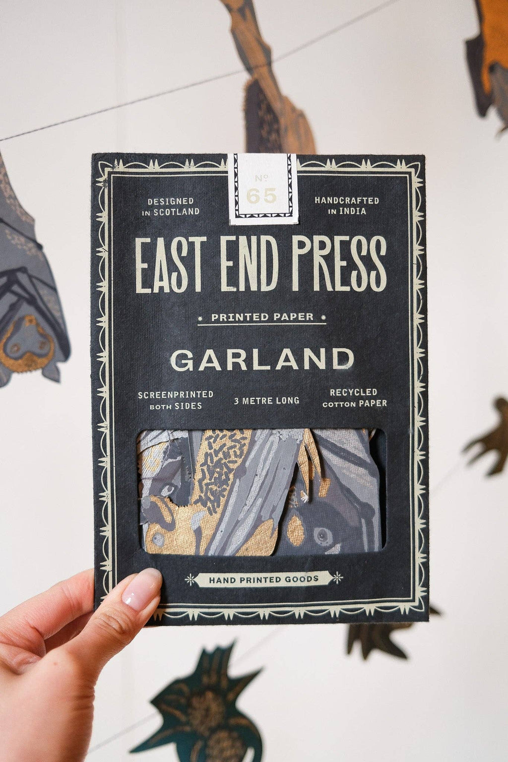 East End Press- Bats Sewn Garland